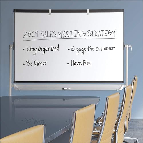 Miniatura 3 de Quartet Caballete, pizarra blanca magnética, 4' x 3', reversible, móvil, soporte para rotafolios, Prestige 2, marco negro (ECM43P2)