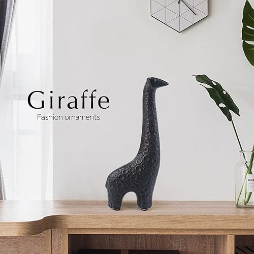 Miniatura 9 de Notakia Estatuas de jirafa de animales pequeños, decoración del hogar, adornos decorativos de estilo moderno para sala de estar, dormitorio,