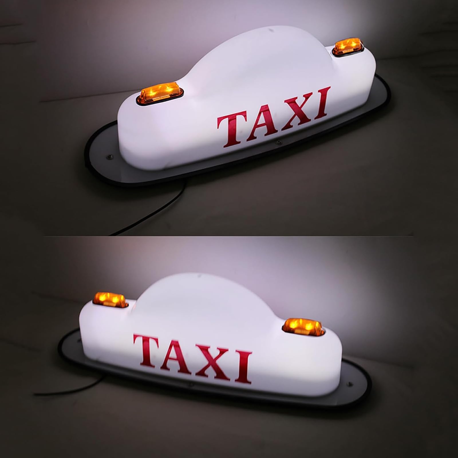 Znak LED Taxi, Wodoodporny Podświetlany Znak na Dach Taksówki, Mocny Magnes Stały/Zapobiegający Zarysowaniom Samochodu, Żarówki Taksówkowe Do Wszystkich Pojazdów