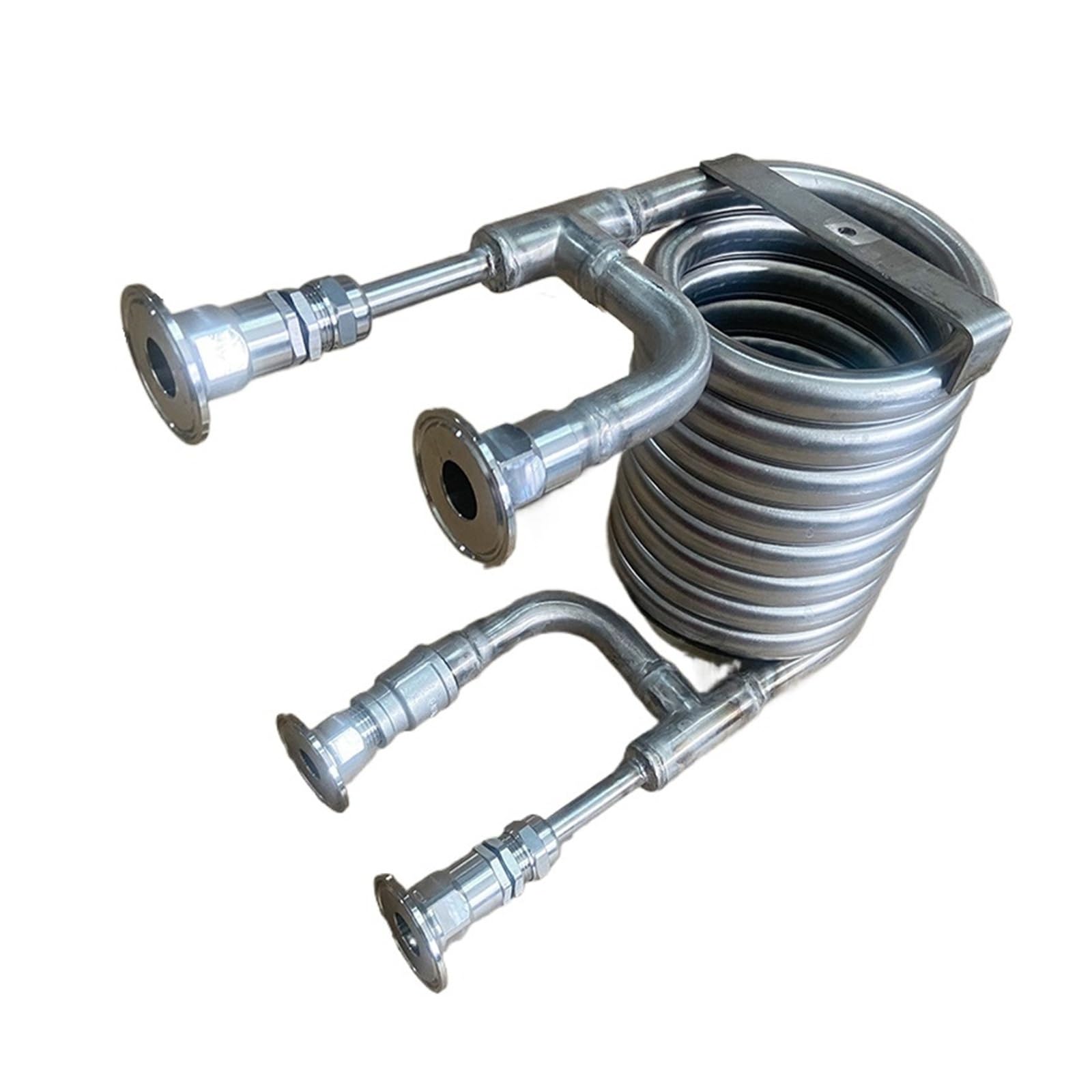 Enfriador de Mosto Kit de desconexión rápida de Triple Abrazadera de 1,5" (50 mm) for enfriadores de serpentín Tubular de contraflujo, Sanitario 304