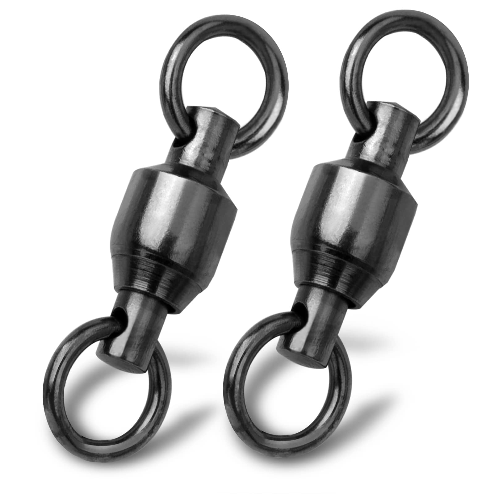 9KM DWLIFE Fishing Swivels Ball Bearing Fishing Accessories Rustproof & Tangle-free Rapid-spinning Fishing Tackle Stainless for Saltwater Freshwater Carp Pike Fishing 1#-44lbs 30pcs — image 1