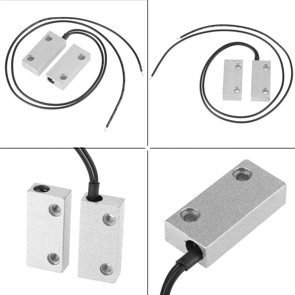 Normalnie otwarty przełącznik magnetyczny z zamkniętym oknem i kontaktronem, mikroalarm, bezpieczeństwo kontaktu magnetycznego