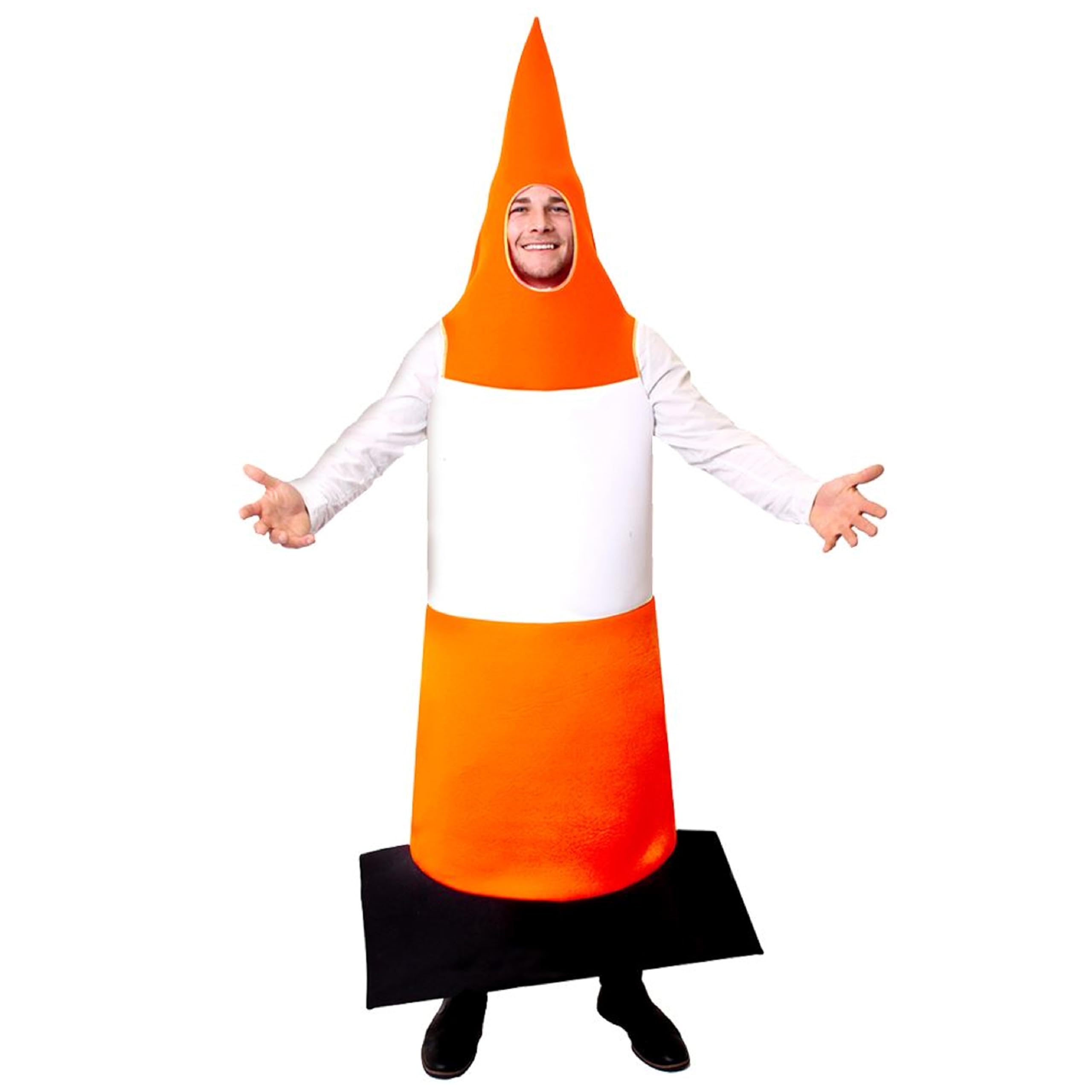 I LOVE FANCY DRESS LTD Kostium rożka drogowego - pomarańczowy i biały stożek drogowy - wieczór kawalerski zabawny nowość kostium imprezowy
