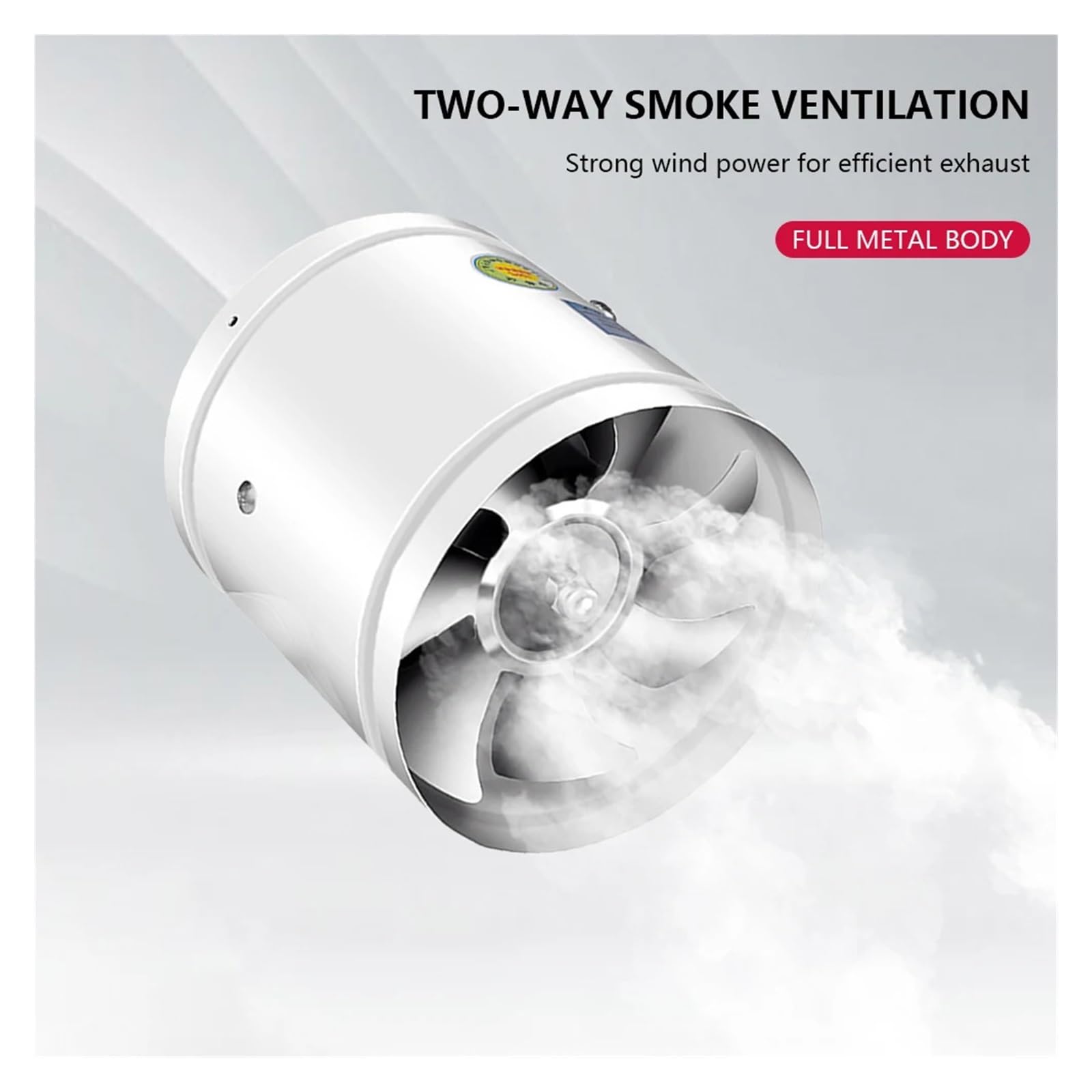 Ventilatore 4/6/7 ''Ventilatore D'aria Tubo Metallico Ventilazione La Di Scarico Tubo Ventilatore Di Scarico Mini Estrattore Bagno Wc Ventilatori Da Parete Ventilatore For Condotto(6 inch)