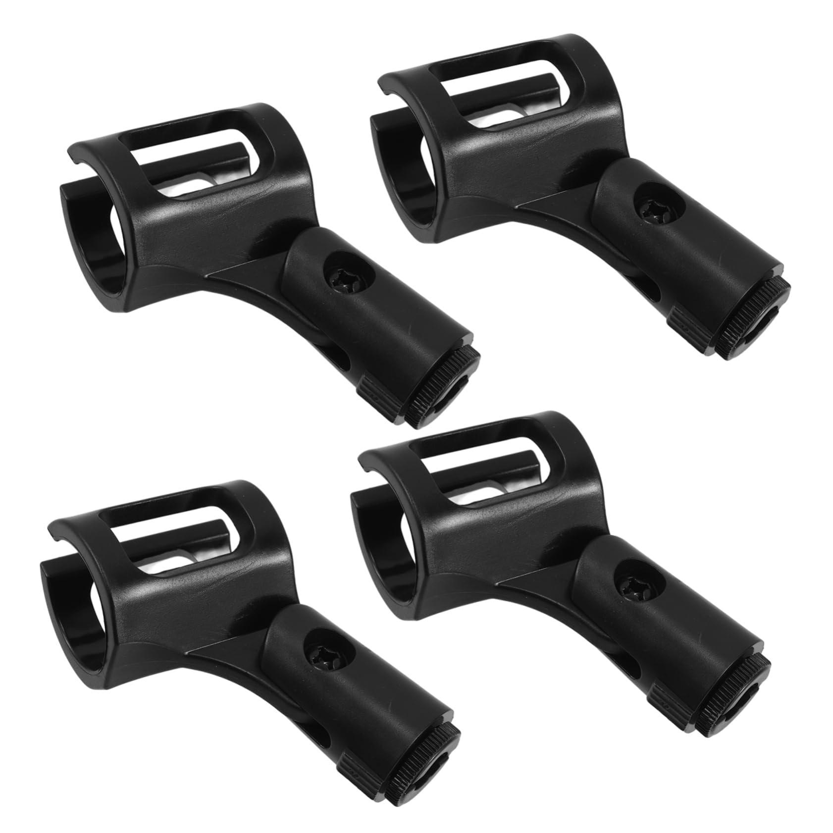 BESPORTBLE 4Pcs Microphone Clamp Sturdy Shockproof Clip for Handheld Microphones Mount for Drum Mic Clips Lightweight and Portable Design