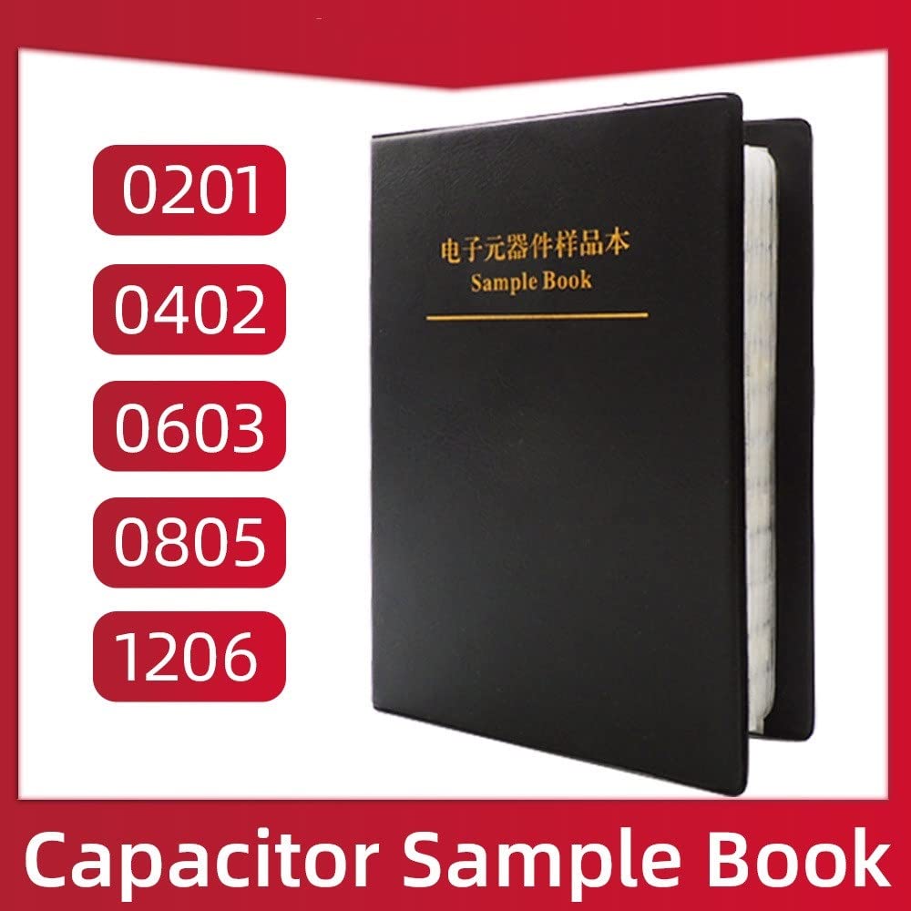 SMD. Condensatore Book di campionamento 0201 0402 0603 0805 1206 Condensatori di Chip Kit Assortment Pack 10UF 1NF 100PF 10NF (Capacitance : 1206 80valuesX25pcs)