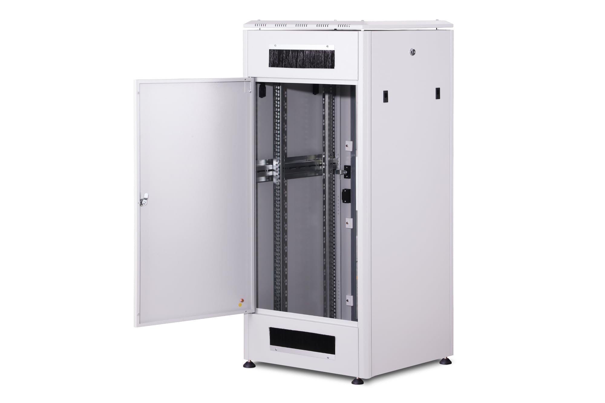 DIGITUS Szafa sieciowa – szafa rack 19 cali – 26U – 60 x 60 cm – głębokość użytkowa 54,3 cm – nośność 1200 kg – wolnostojąca – Szklane drzwi – stopień ochrony IP20 – seria Unique – szary