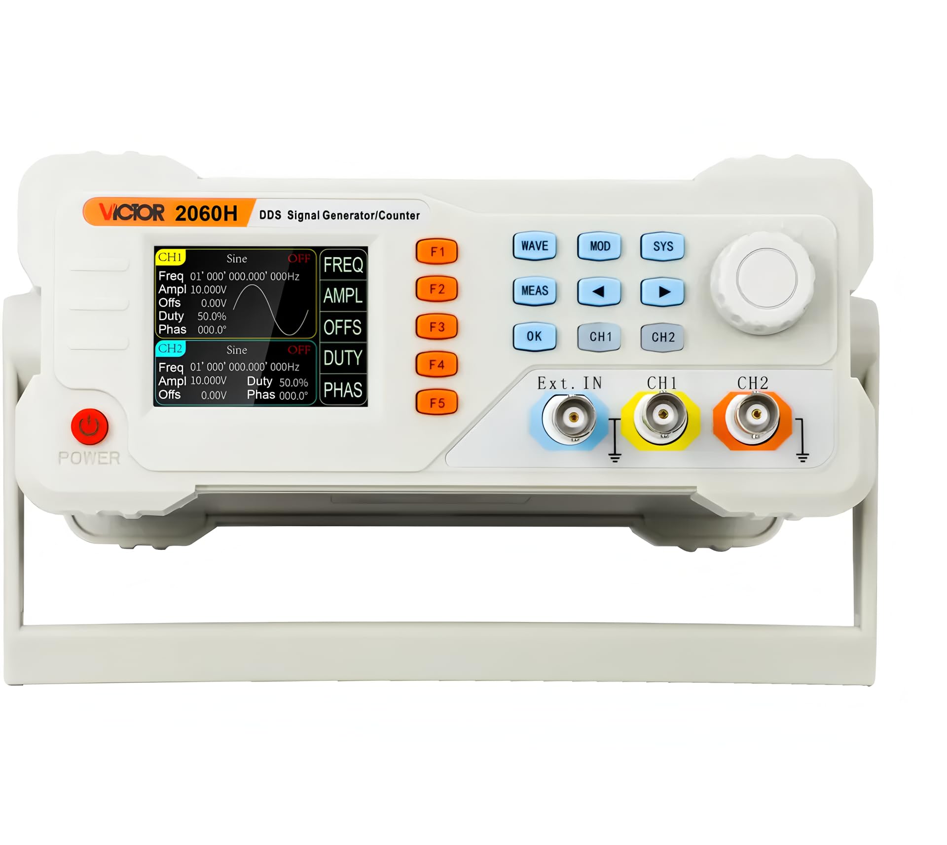 RUOSHUI 2015H 2040H 2060H Sine Wave 15/40/60MHz DDS Digital Signal Generator Dual-channel USB 2Vpp-20Vpp Range Function Generator(RUOSHUI 2060H)