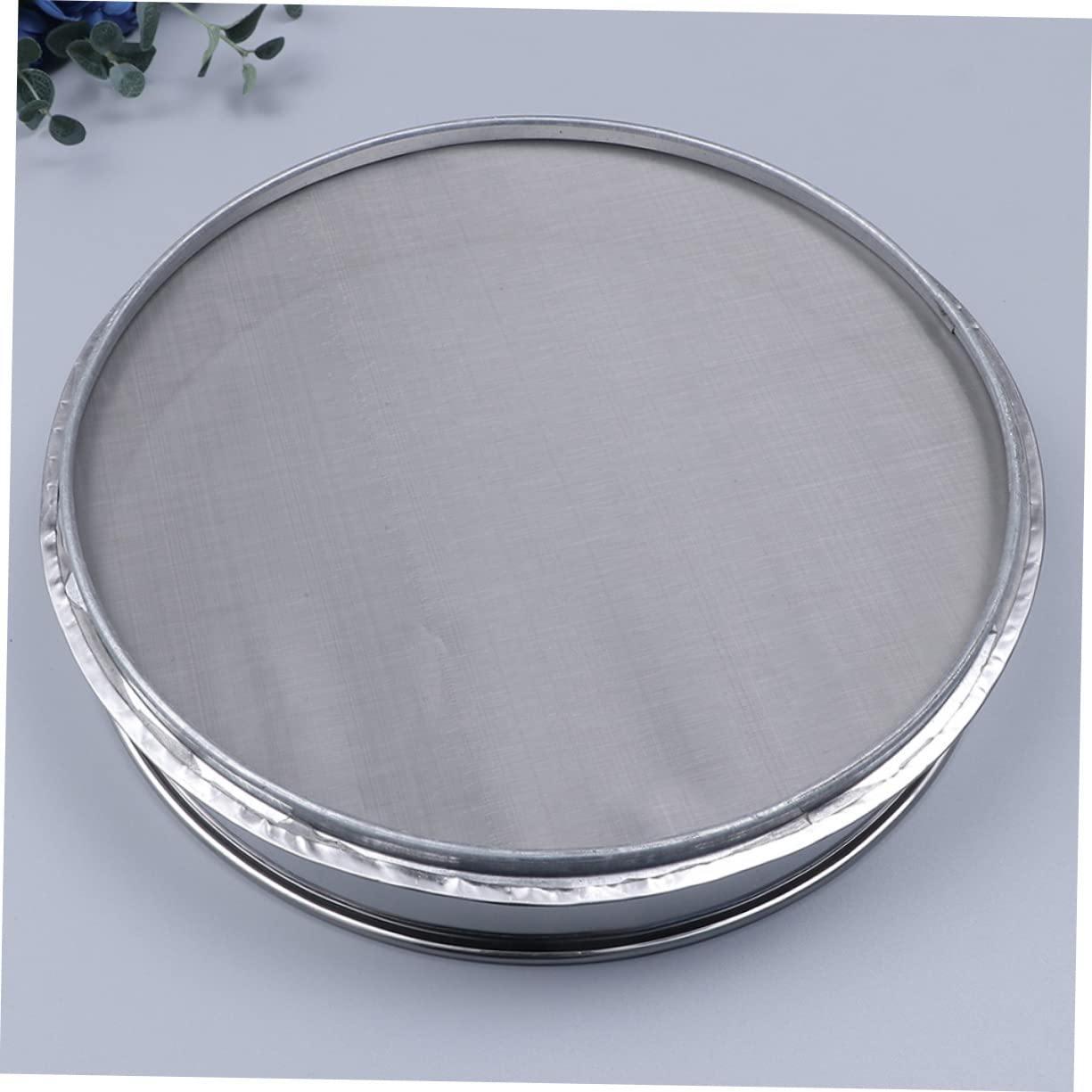 Cabilock Cedazo de Acero Inoxidable Reutilizable de Malla Fina de 35 Cm para Jardinería y Plantación, Pantalla Vibratoria de Polvo Que Ahorra Trabajo