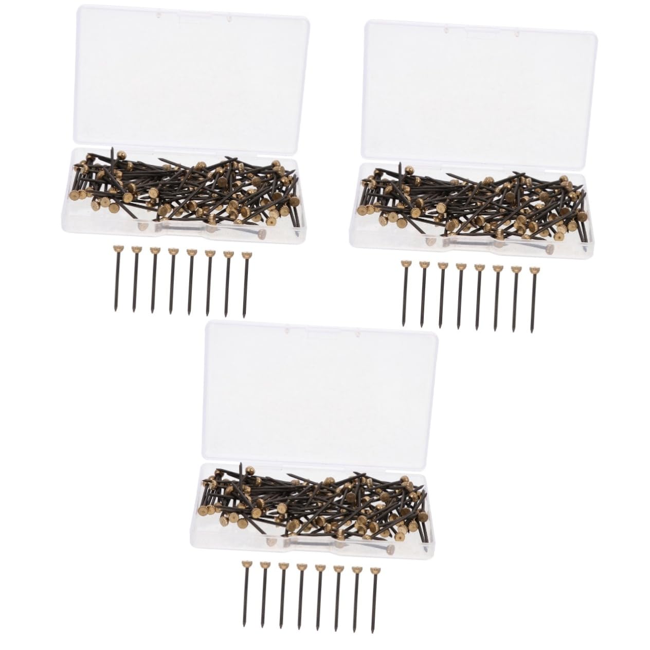 Gadpiparty 360 Piezas chinche ganchos para colgar cuadros colgador cuadros ganchos de pared estante para cuadros foto alfiler cobre hierro montaje en pared oficina clavija planchar