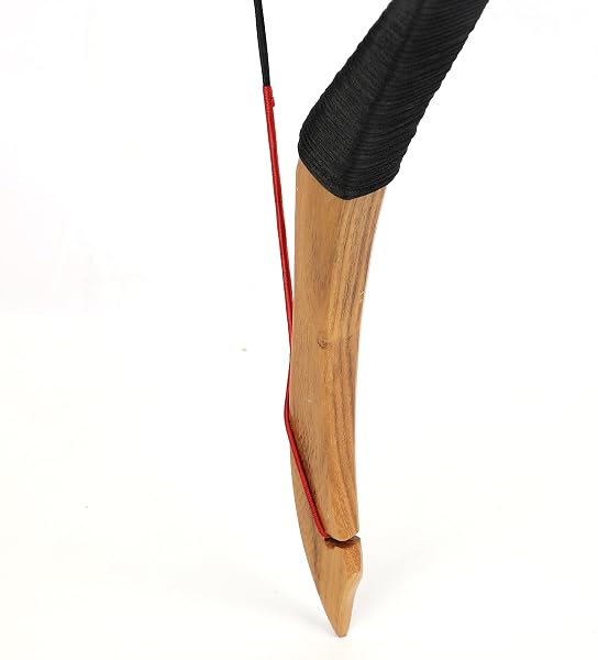 wolfman Arco Tradizionale Arco Ricurvo Long Arco Sportivo Tiro con L'Arco Arco da DIY Arco di Legno Asiatico Arco Mongolo per Adulti Adolescente Principiante Mano Sinistra Destra - 4