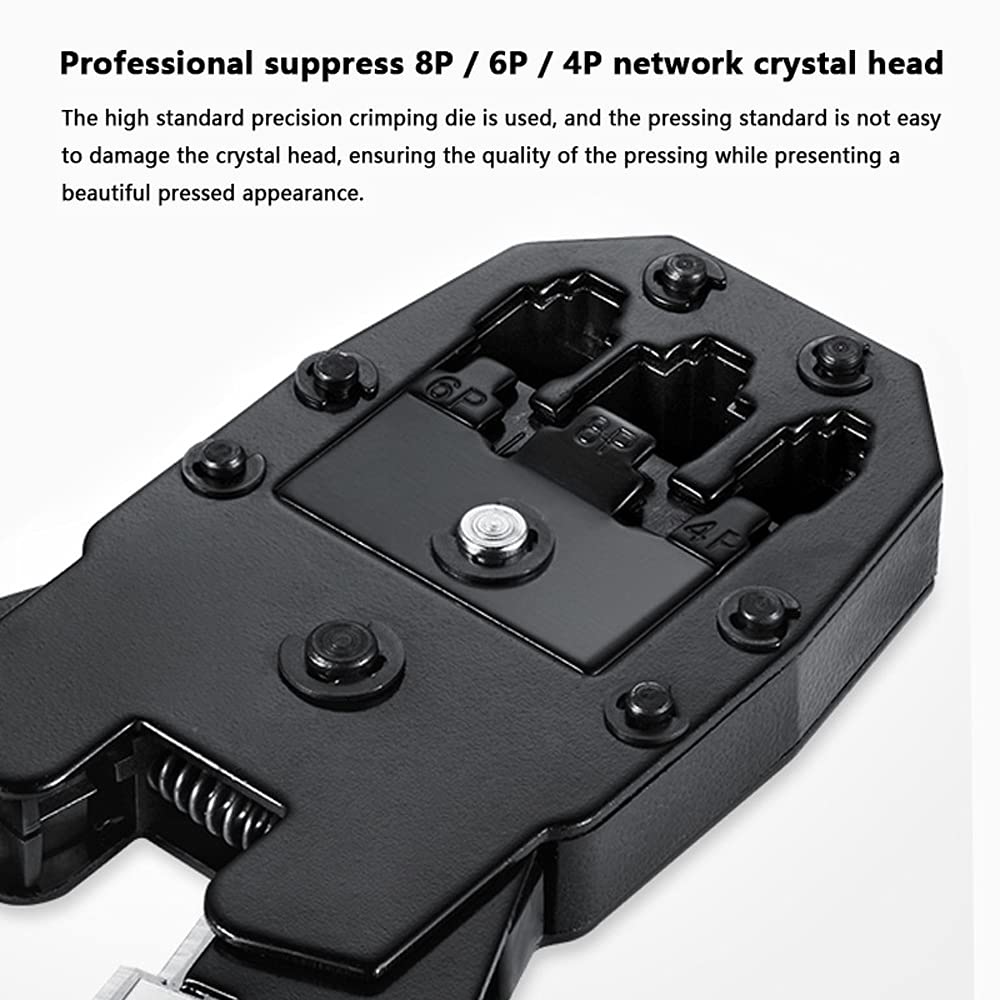 Handskit, kit di pinze per crimpatura e crimpatura di rete RJ45 RJ11 RJ12 con tester per cavi