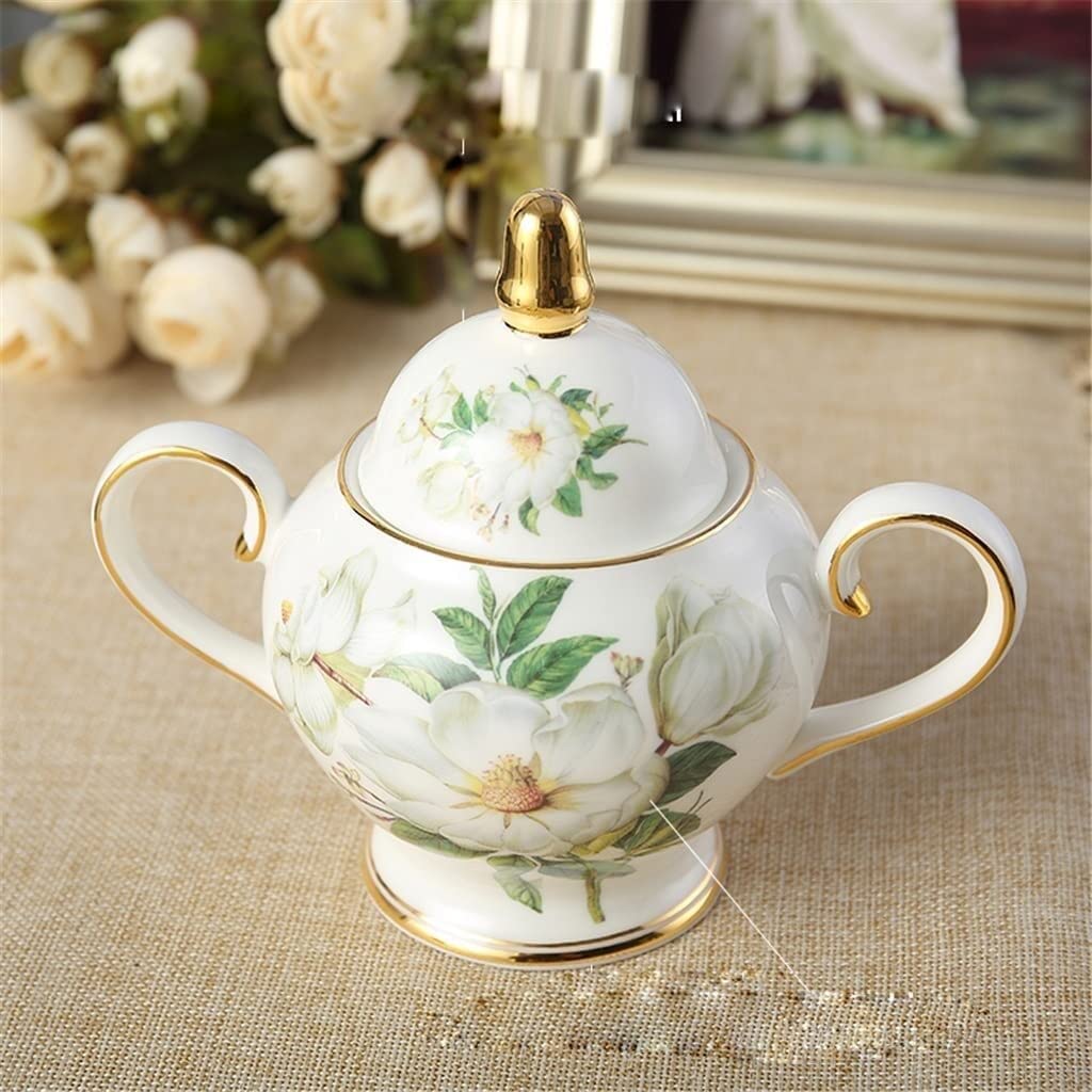 Wzór herbaty lekki luksusowy zestaw do kawy Angielska porcelana zestaw do herbaty ceramiczny garnek mlecznik cukiernica zestaw czajniczek prezent ślubny prezent dla przyjaciela (A jak pokazuje zdjęci