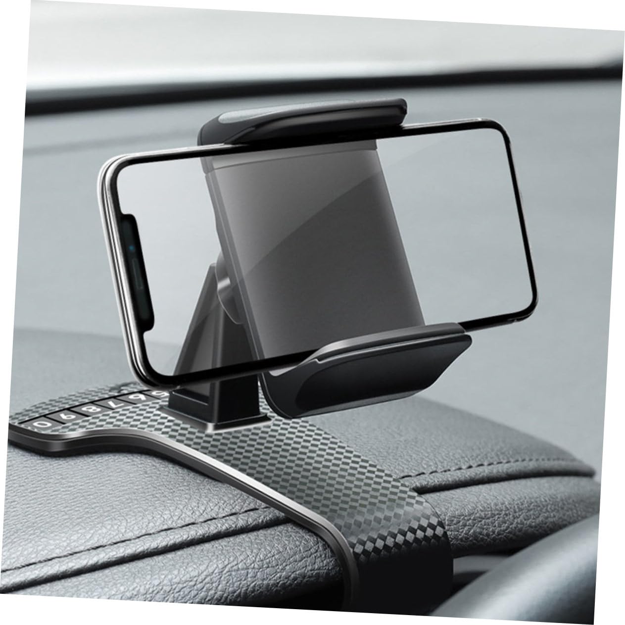HOMSFOU 3pezzi Supporto Per Telefono Da Auto Multifunzionale Con Funzione Di Navigazione e Carte Di Parcheggio Supporto Per Smartphone Antiscivolo e Facile Da Installare Adatto Per