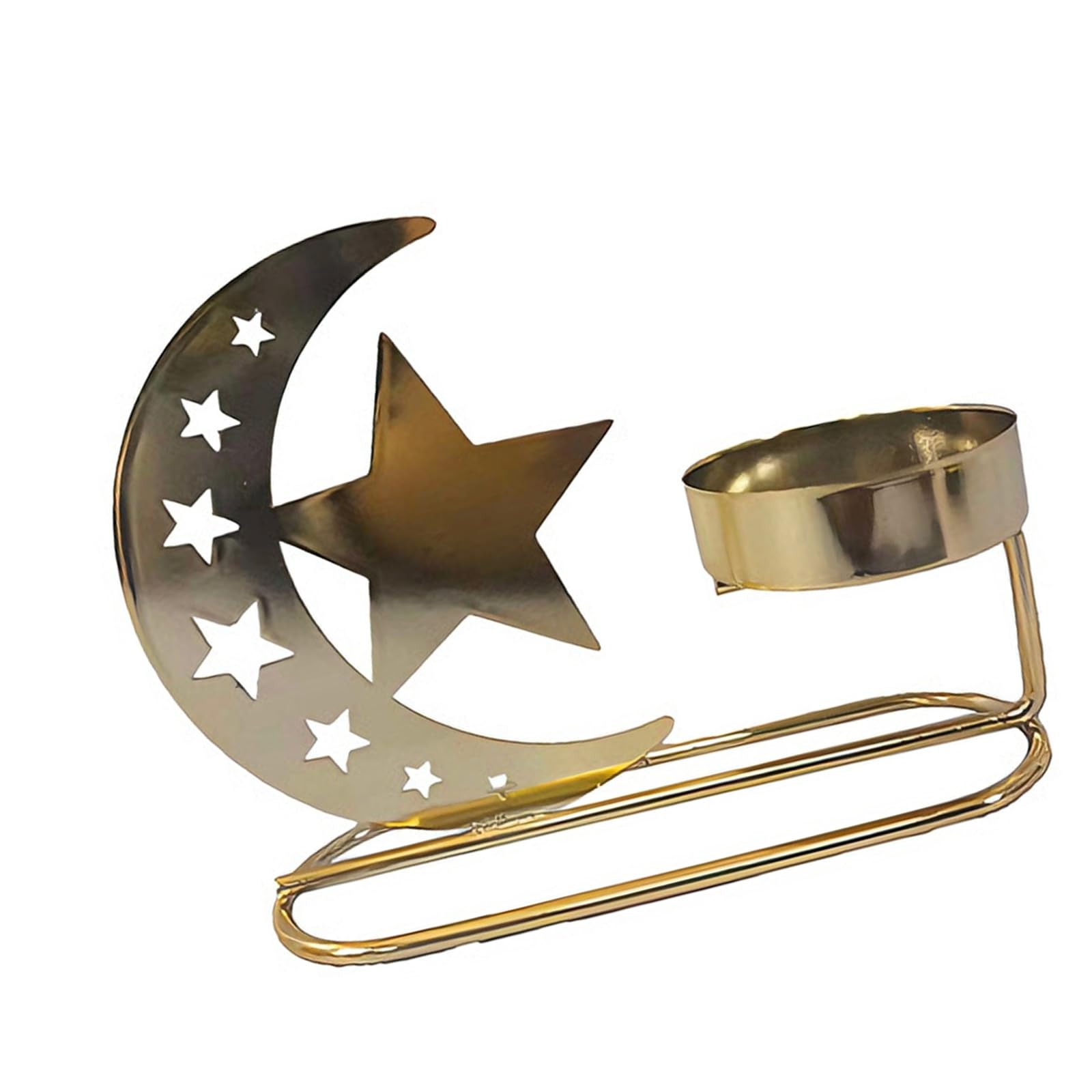 XIGACGEH Moons Shape Holders, Eid Ramadans Decorations Candlestick Holders, Table Centerpieces Tealight Stand Table Centerpiece
