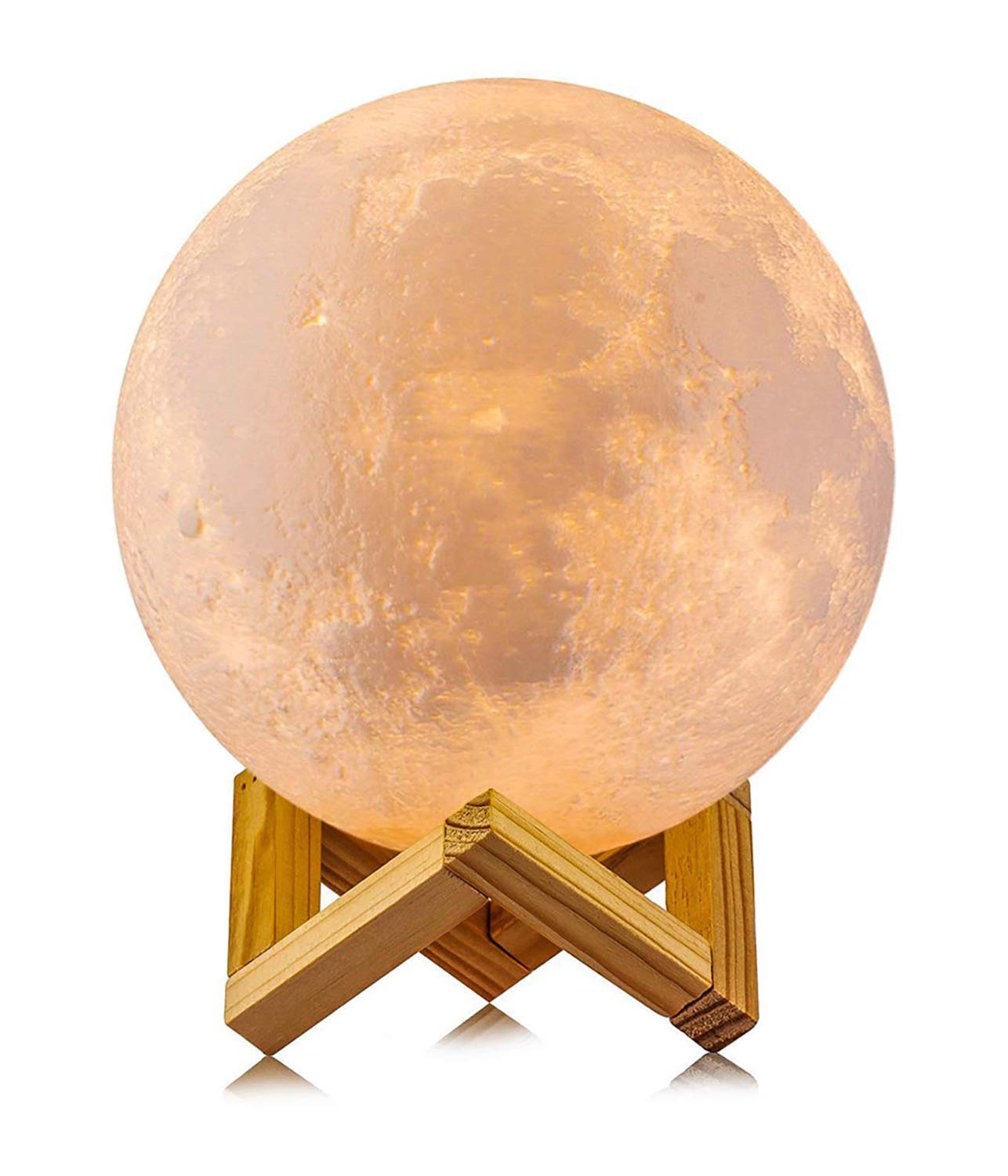 Techzere Plastic Moon Lamp, Multicolour, Pack of 1
