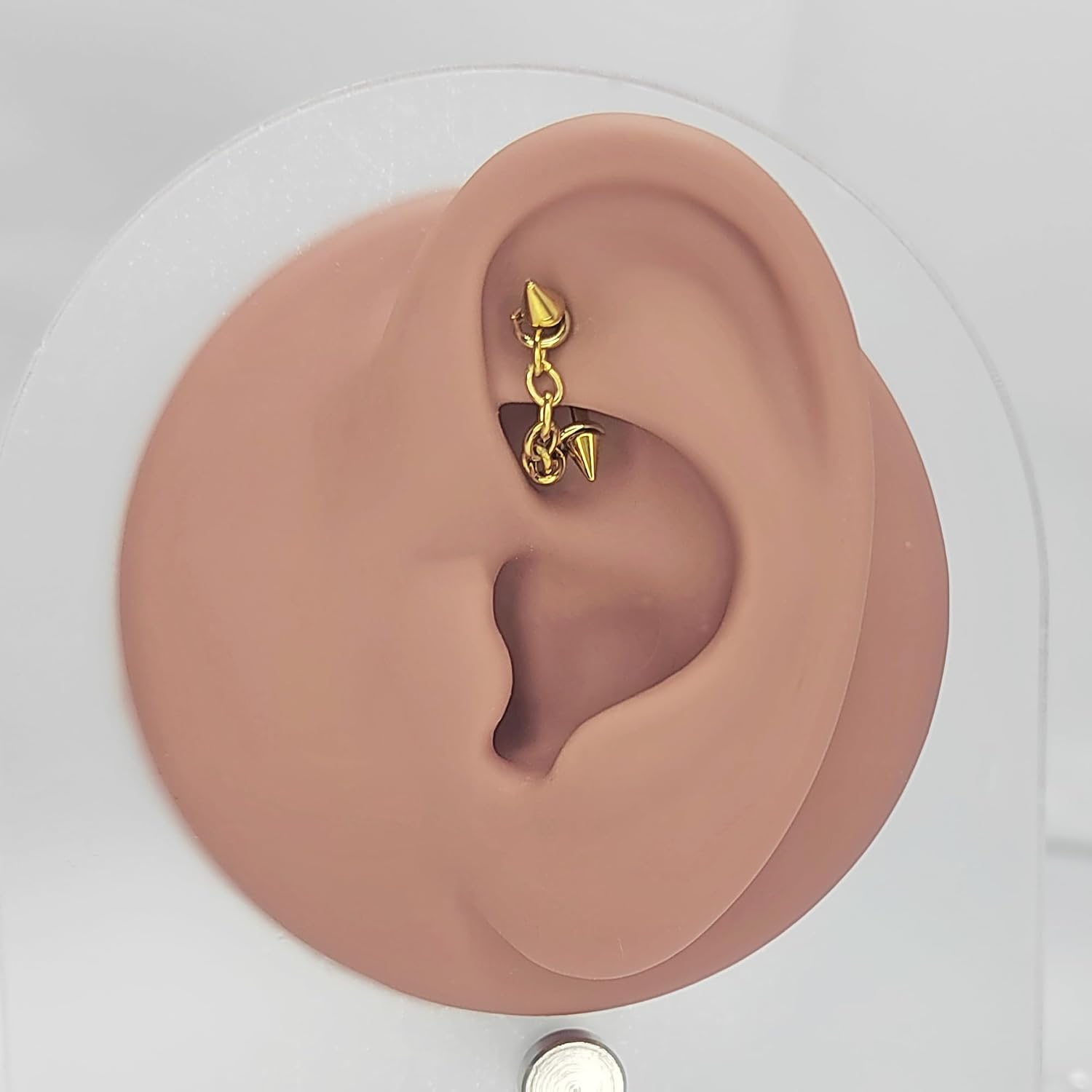 4 Pcs 316L 16G Lip Rings Snake Bite Jewelry Eyebrow Rings Tragus Helix Rook Piercing Jewelry with Chain, Stainless Steel Cartilage Earrings, Belly Button Ring Vertical Labret Lip Piercing