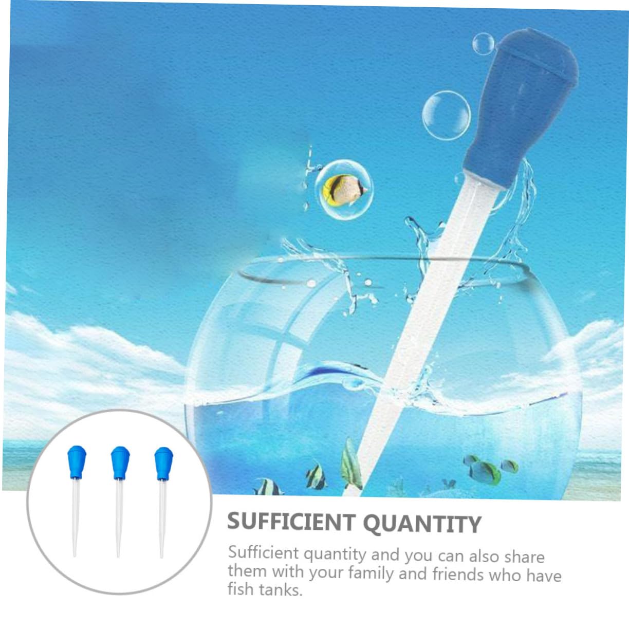 Happyyami 3pcs Aquarium Clean Pipettes Long Fish Tank Water Changer Gravel Cleaning Tools Fish Tank Cleaner