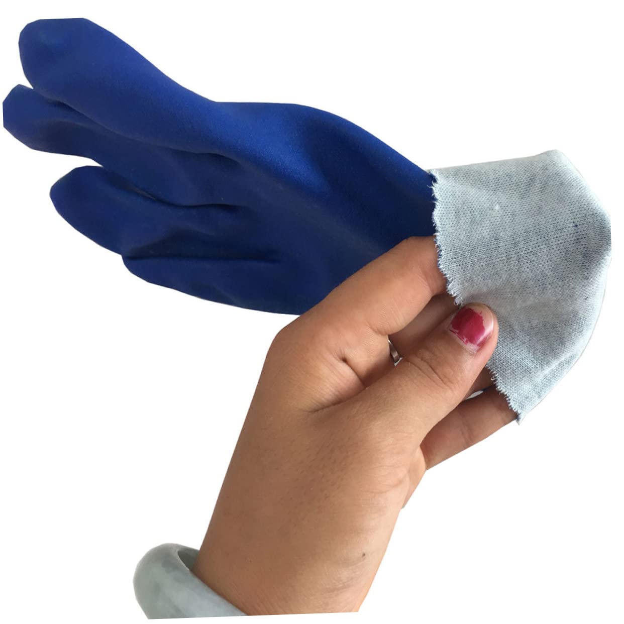 Guantes de Pvc Industriales Antideslizantes, 1 Par, Resistentes al Aceite | Impermeables Química para Maquinaria Construcción y Protección Diseño Creativo