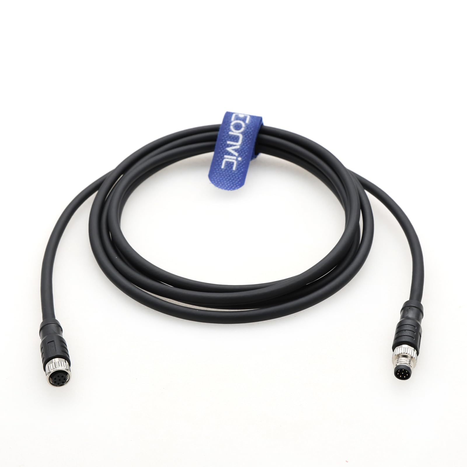 Cable de sensor de aviación M8 de 8 pines código A macho a hembra impermeable blindado para red de campobus de control de automatización industrial 10m