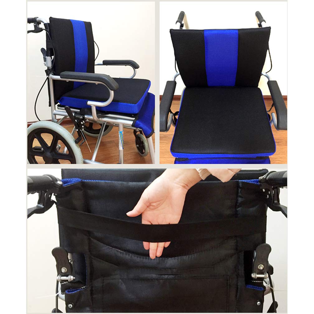 Cuscino Antidecubito Per Sedia A Rotelle, Cuscino Integrato Per Sedia A Rotelle, Cuscino Per Sedia A Rotelle Decompressione Antidecubito Per Anziani blue