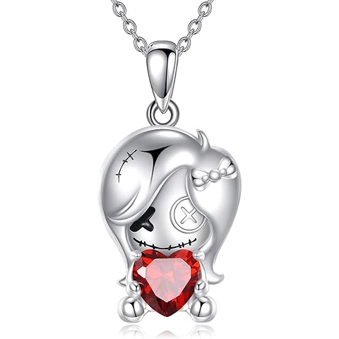 YFN Gothic Necklace Sterling Silver Wiccan Witch Pendant Goth Jewelry Witchy Gifts for Women Men