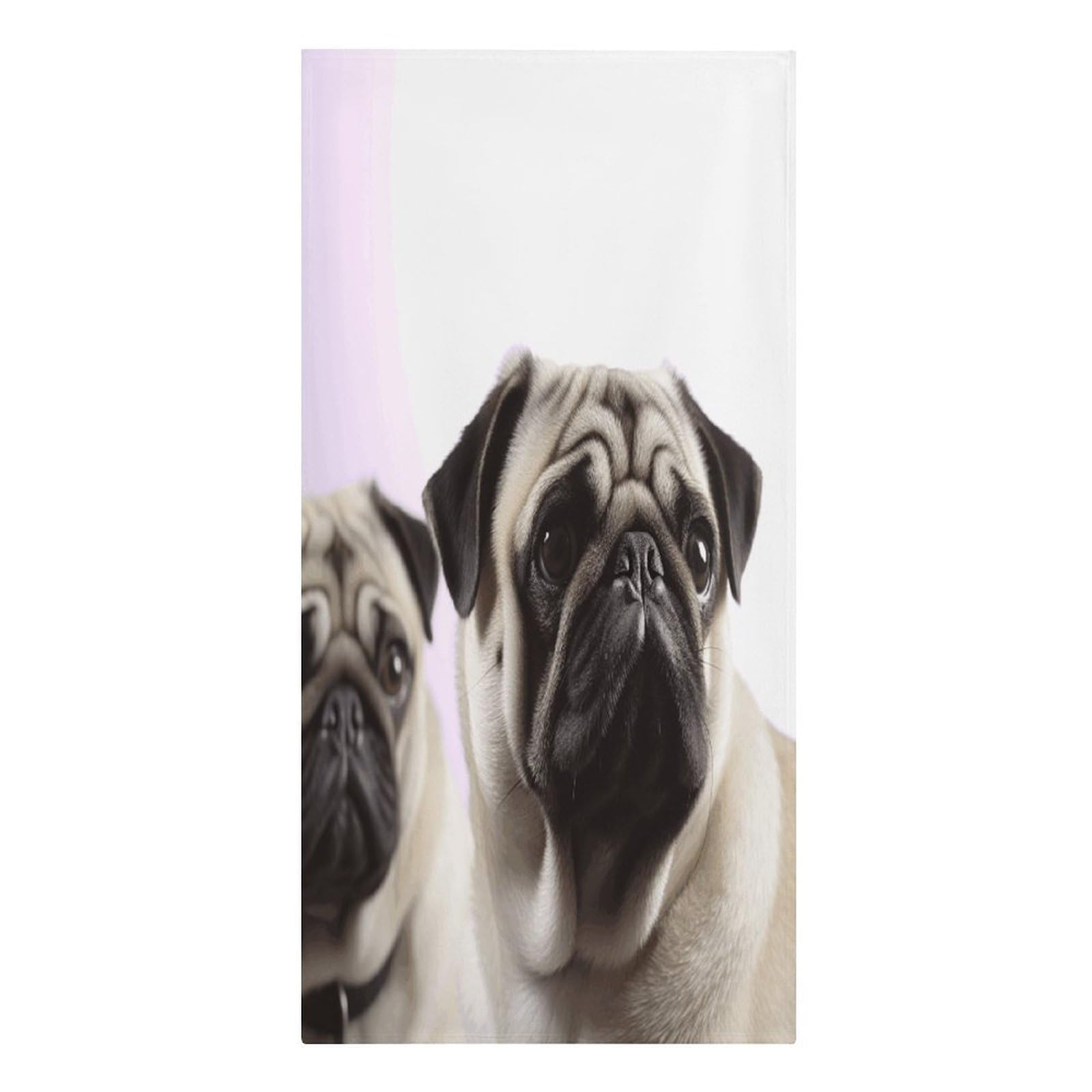VstaDank Pug Dog Beach Towels 30"x61" Microfiber Super Absorbent Large Bath Towels Cozy Soft Swim Travel Towel Quick Dry Thin Pool Towel Beach Accessories for Outdoor Adult