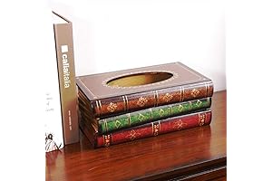 Elegant Antique Book Tissue Holder