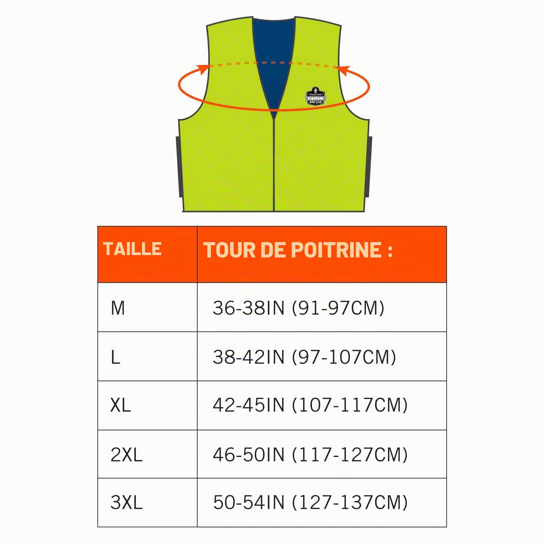 Ergodyne Chill-Its 6665 Evaporative Polymer Cooling Vest, Lime