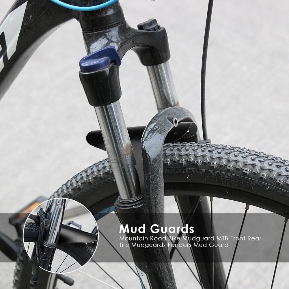 Guardabarros para Bicicletas Guardabarros para Bicicleta de montaña y Carretera, Guardabarros Delanteros y Traseros para neumáticos MTB salpicaderos Delantero Trasero