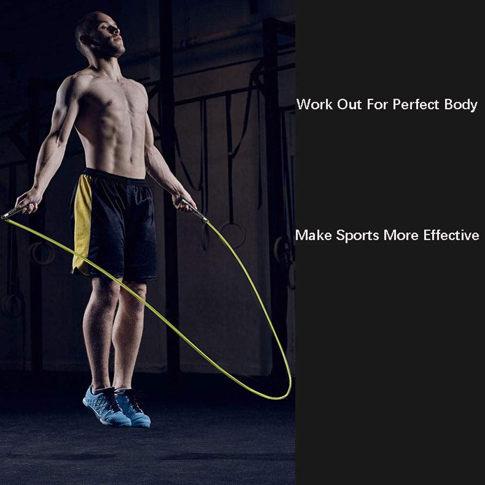 Corda di Salto Crossfit/Corda di Salto Professionale, Corda per Saltare in velocità per Il Fitness, Il condizionamento e la Perdita di Grasso. Muscoli Che Si rilassano in Modo Permanente