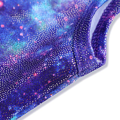 Image of HOZIY Gymnastics Leotards for Girls with Shorts Toddlers Biketards Rainbow Unicorn Dinosaur Mermaid Leopard Flower Galaxy