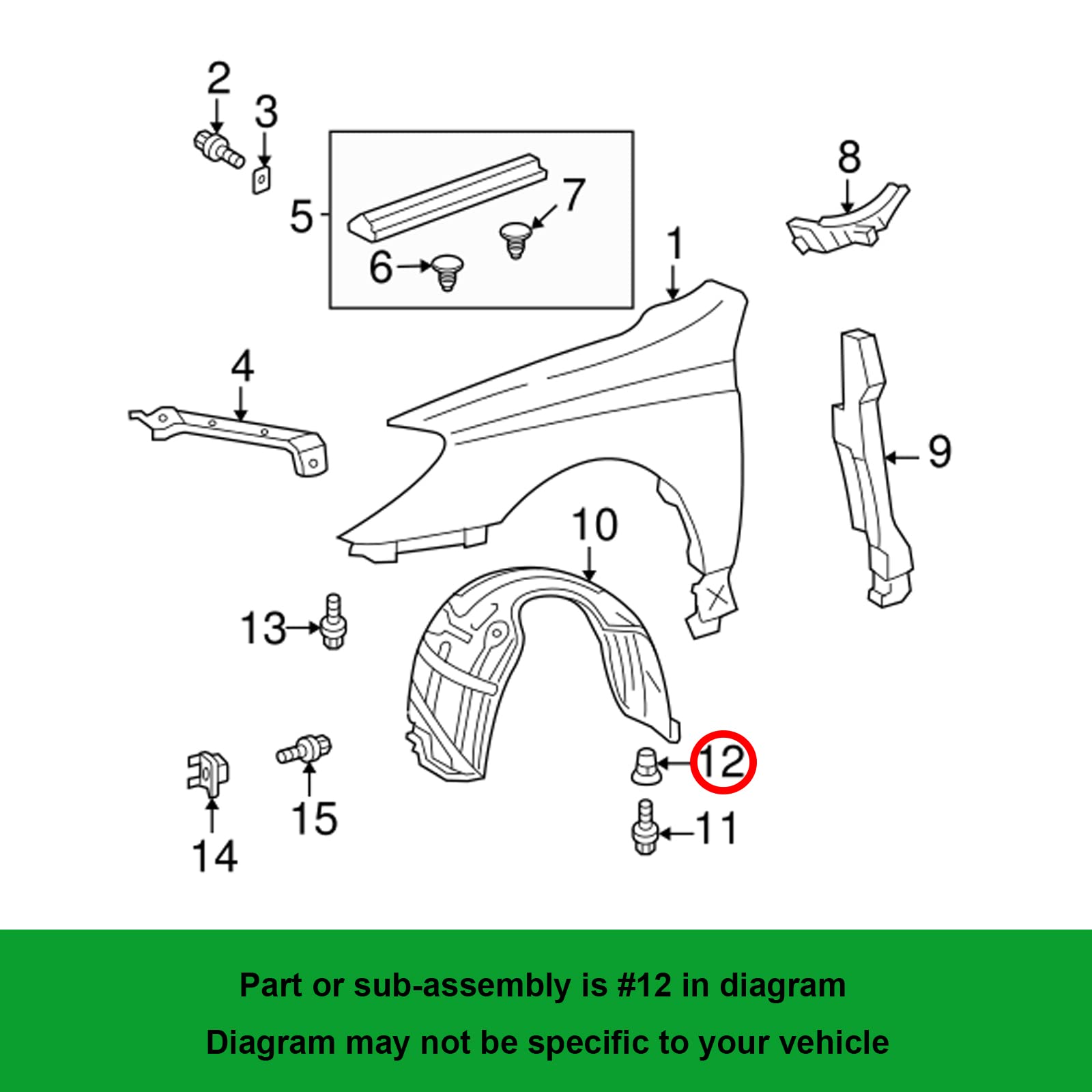 Amazon.com: OAUTOO 25PCS Fender Liner Grommet for Toyota 90189  