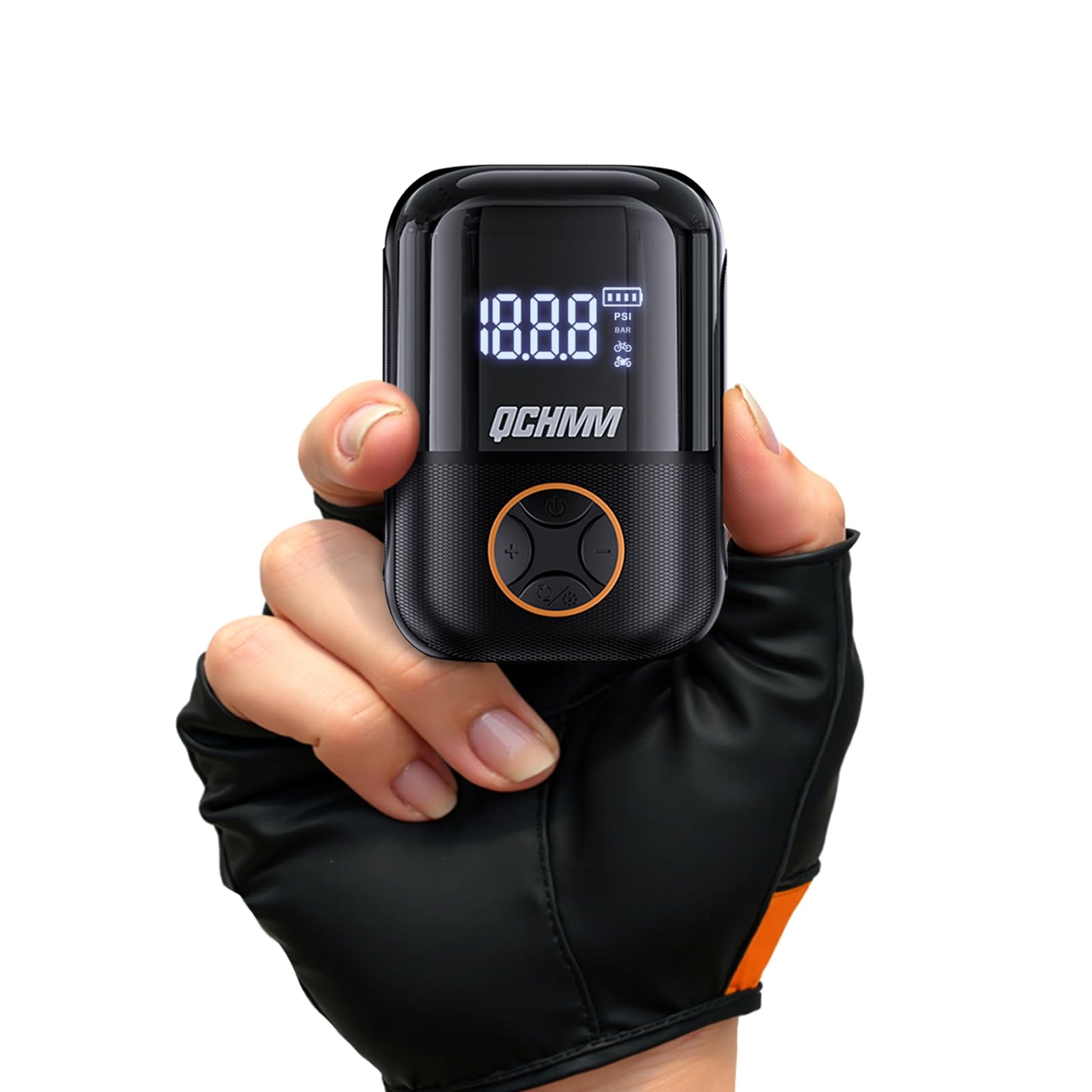 Bomba para Bicicleta, Mini Bomba Bicicleta Eléctrica 120 PSI con Válvulas Presta y Schrader, Bomba de Aire Bicicleta portátil para Bicicleta de Carretera, MTB, E-Bike, Bicicleta de Ciudad