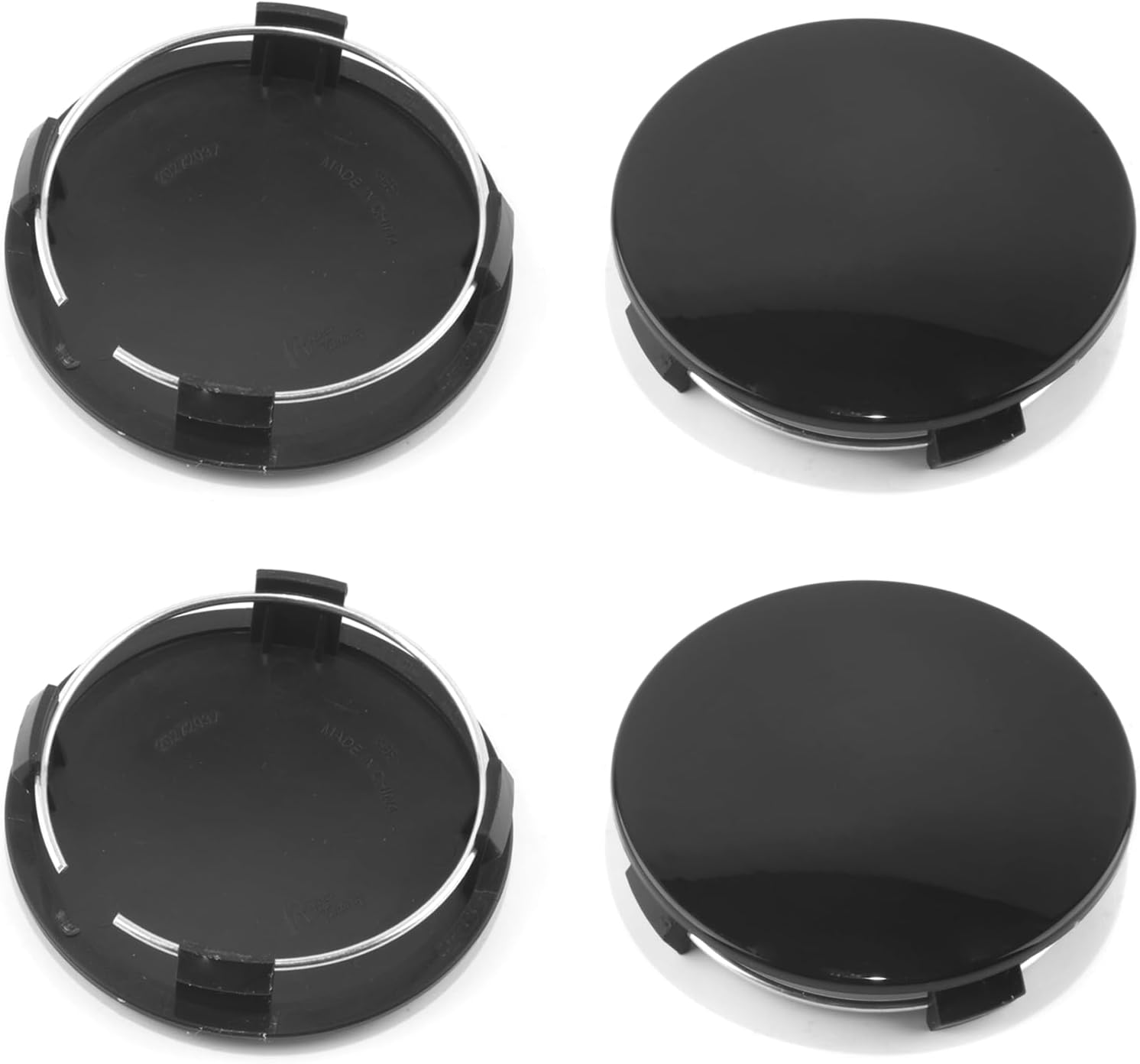 4Pcs Wheel Center Caps for Tacoma Tundra Sequoia Wheel Rim Outer 83 mm(3.27 in) Inner 74.3 mm(2.93 in) Glossy Black Hub Caps, Replacement C32-TOY C32C-TOY