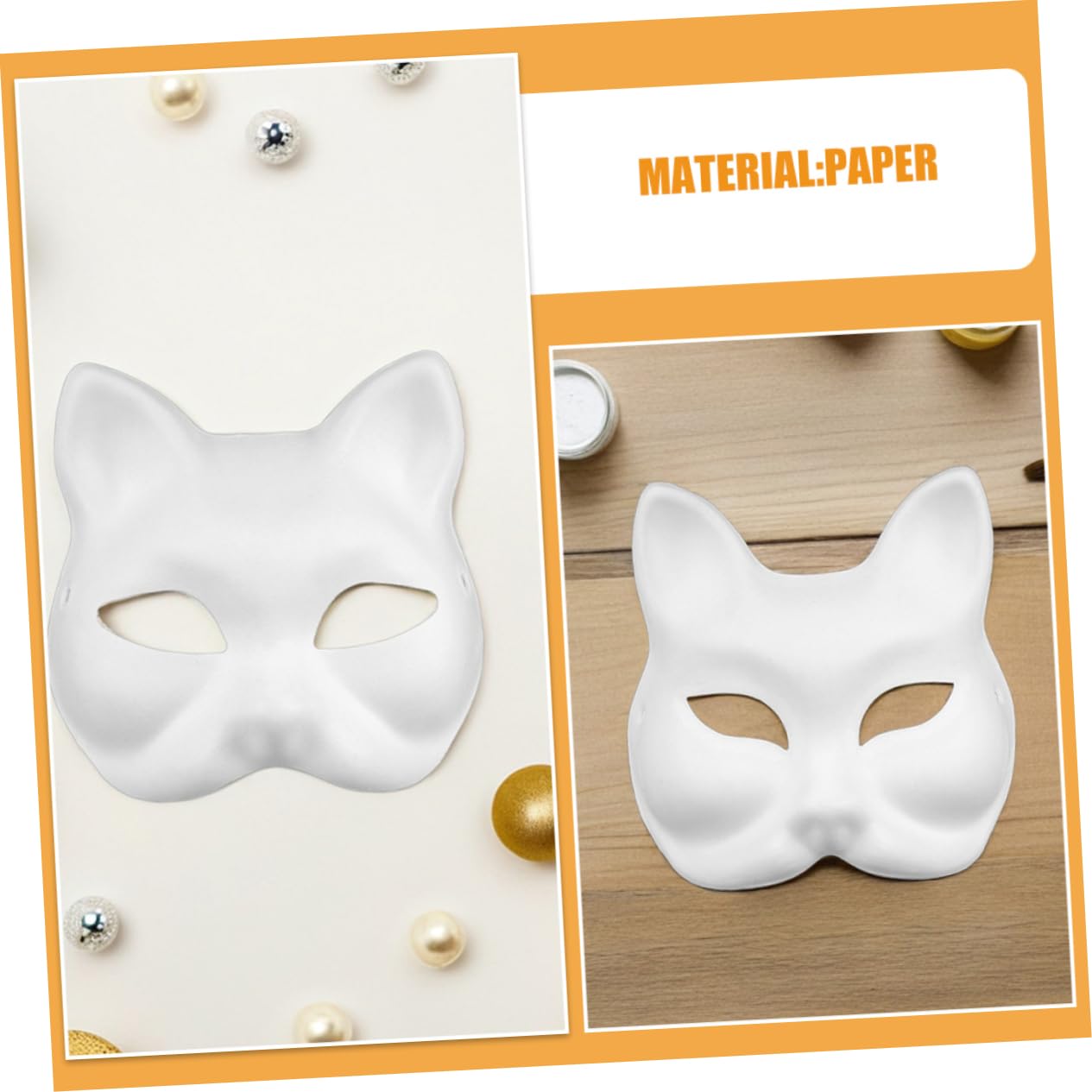 Milisten 16 Maschere Animali da Dipingere in Pasta Maschere Vuote Volpe e per DIY Feste Halloween e Progetti Artistici Gruppo