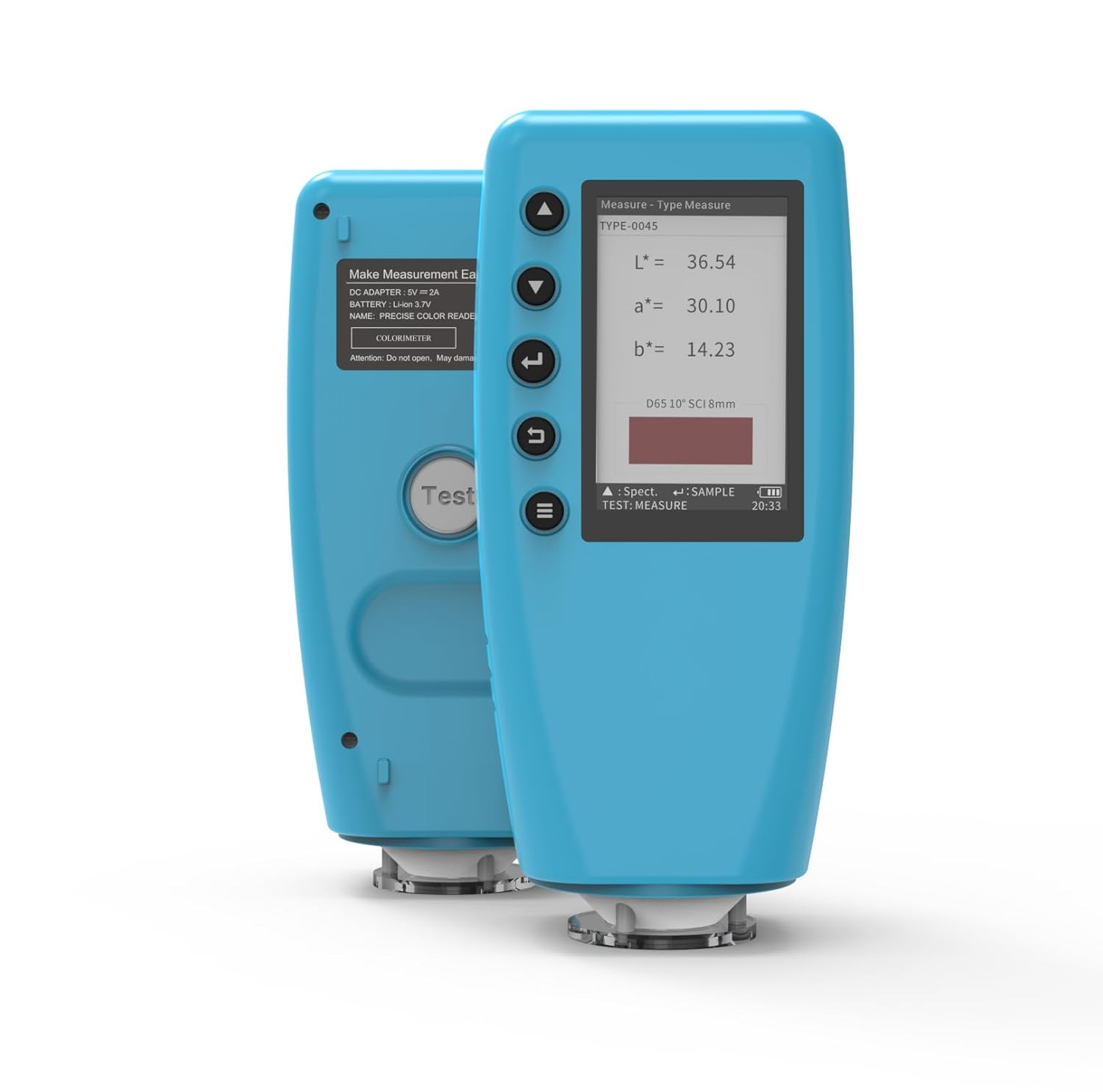Color Meter Tester Colorimeter 4mm Caliber for Materials Like Textile Plastics Paints with Light Source D65