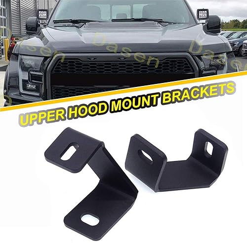 Miniatura 2 de Dasen Bisagras de capó laterales izquierdo y derecho del pilar A delantero para trabajosoportes de montaje de luz en cubo compatibles con Ford F150