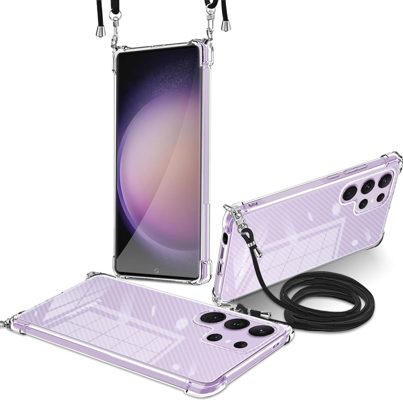 Amazon.co.jp: Samsung Galaxy S24 Ultra 5G ケース クリア ネック