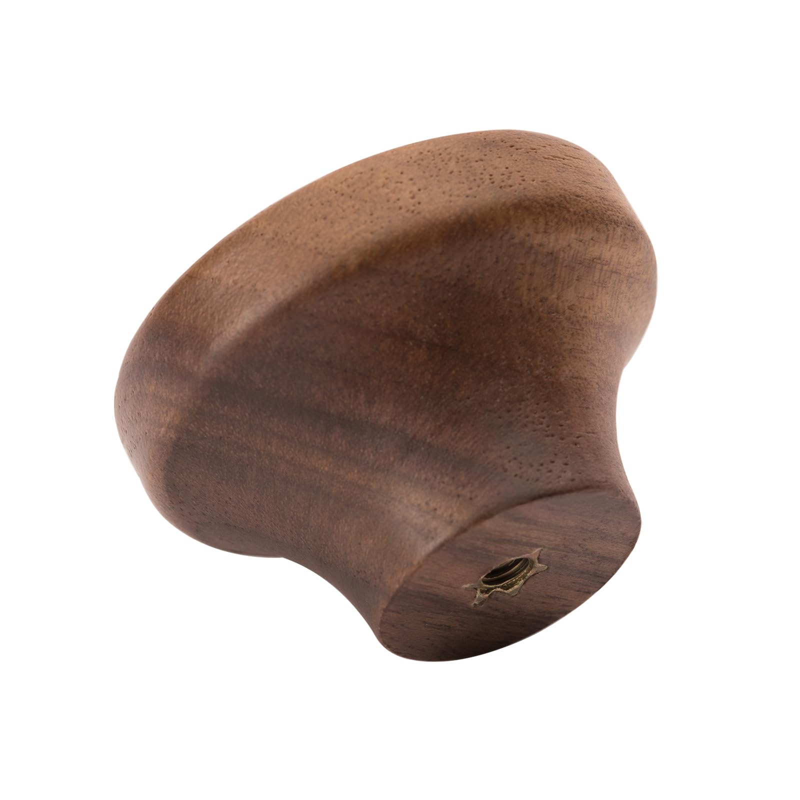 NAKUPENDA Pomos Redondos de Madera 6Pcs para Muebles, Tiradores para Cajones, Armarios y Cómodas (Nogal Negro)