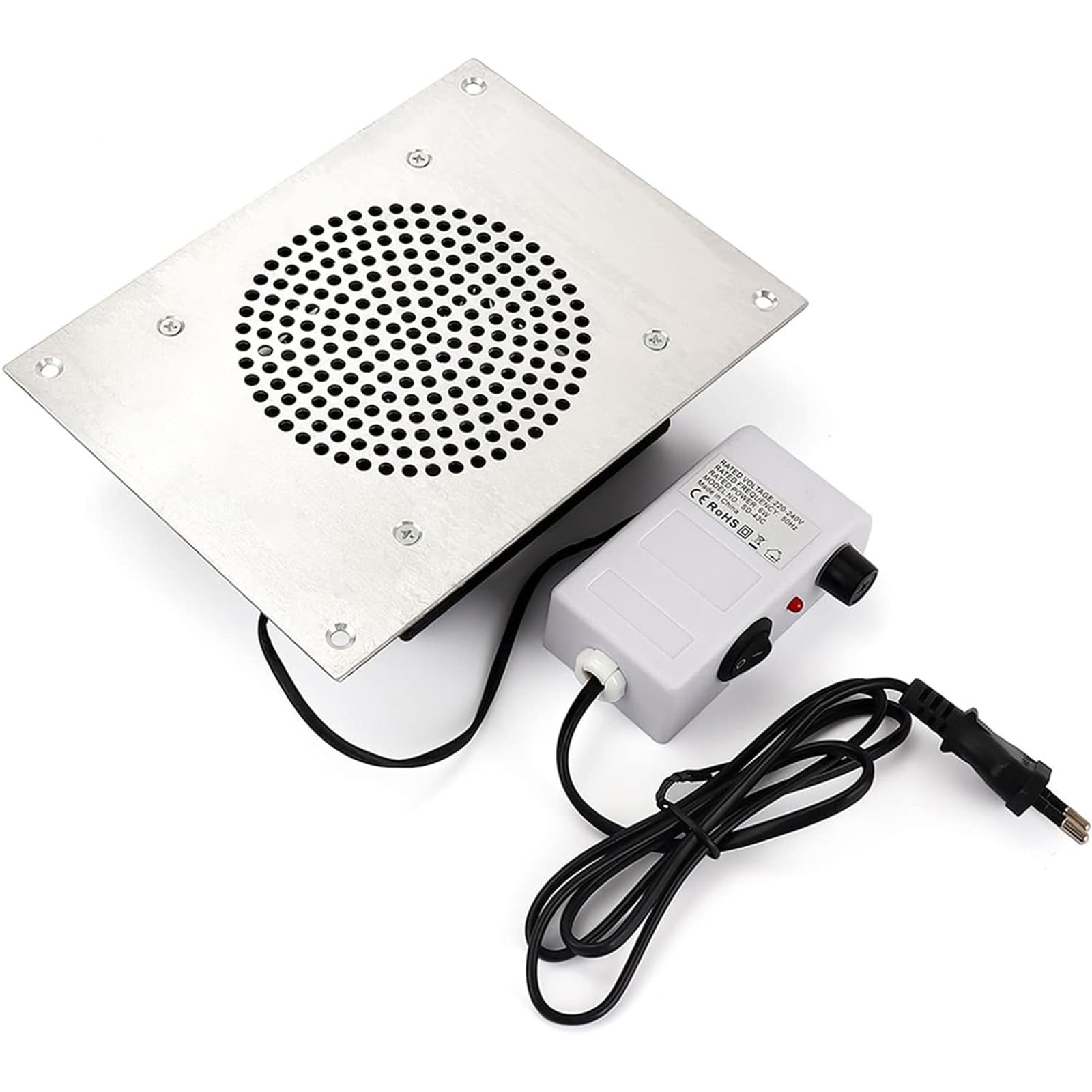 Desktop Built-in Nail Dust Collector, Salon Vacuum Cleaner Vacuum Cleaner Fan, Square Desktop Built-in Nail Vacuum Cleaner, 3650Rpm Nail Dust Collector