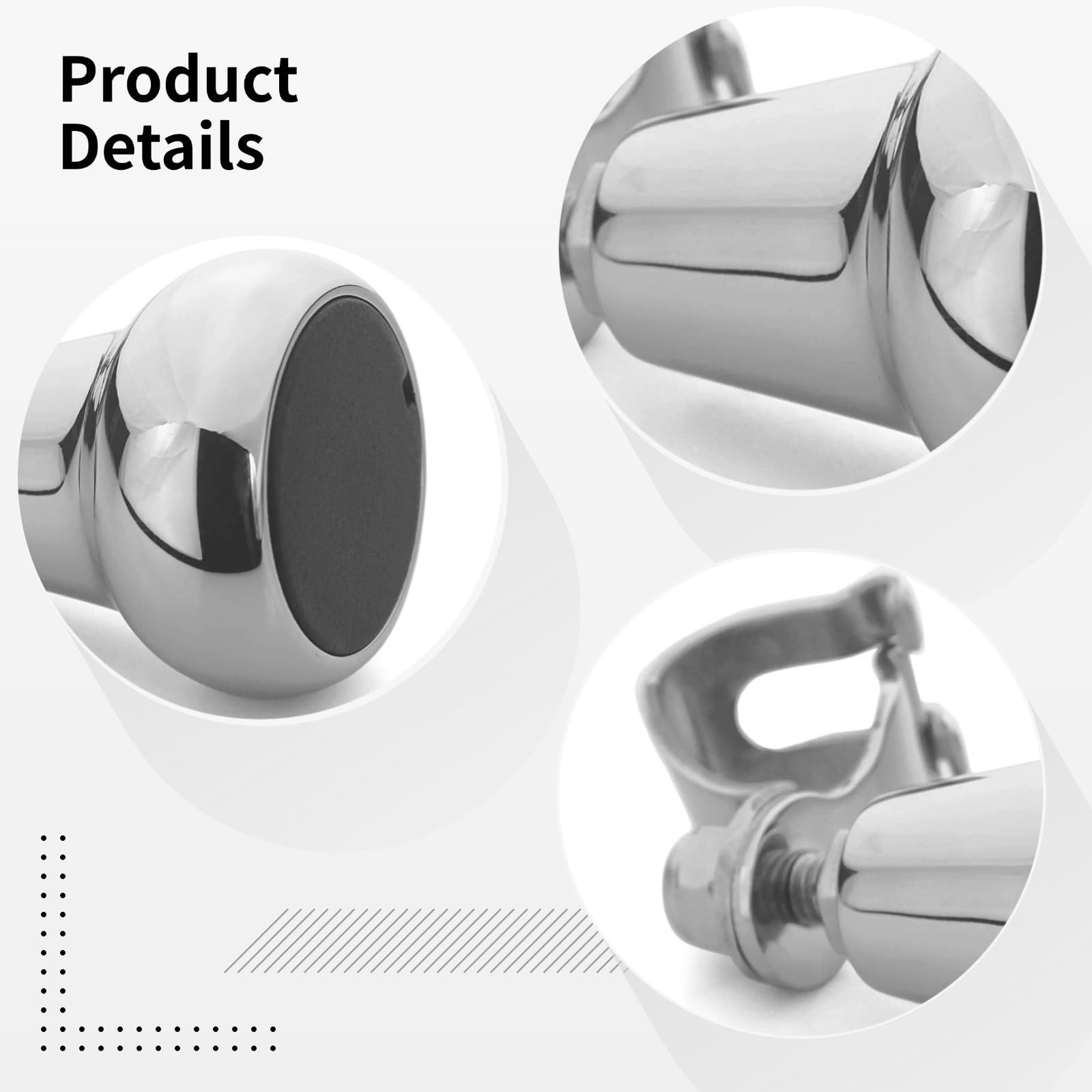 Chrome Power Steering Wheel Spinner Knob, 2.75 Inches, Universal Fit for Easy Driving, Ideal for Elderly and Disabled Drivers