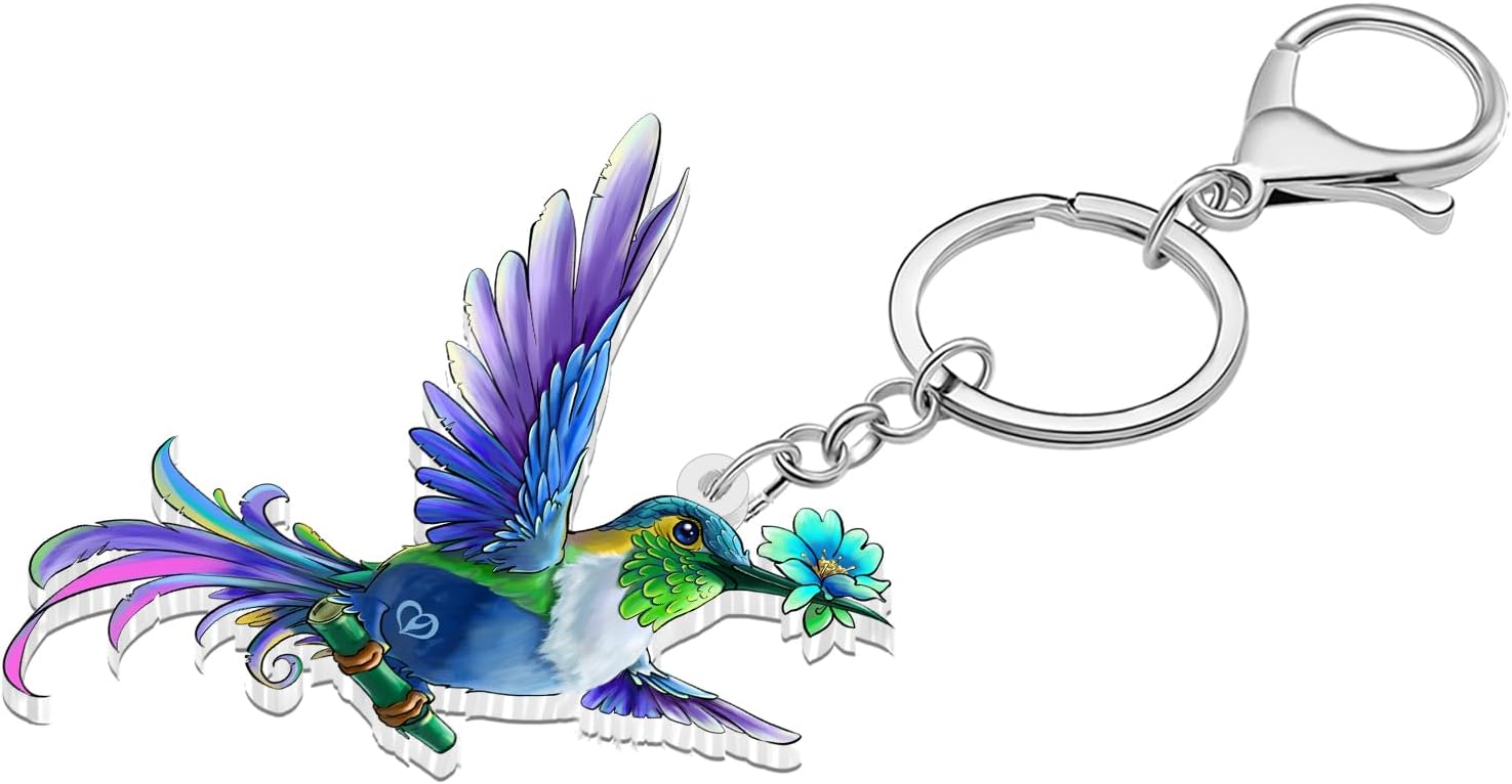 Acrylic Hummingbird Keychain Unique Gifts for Bird Lovers image 3
