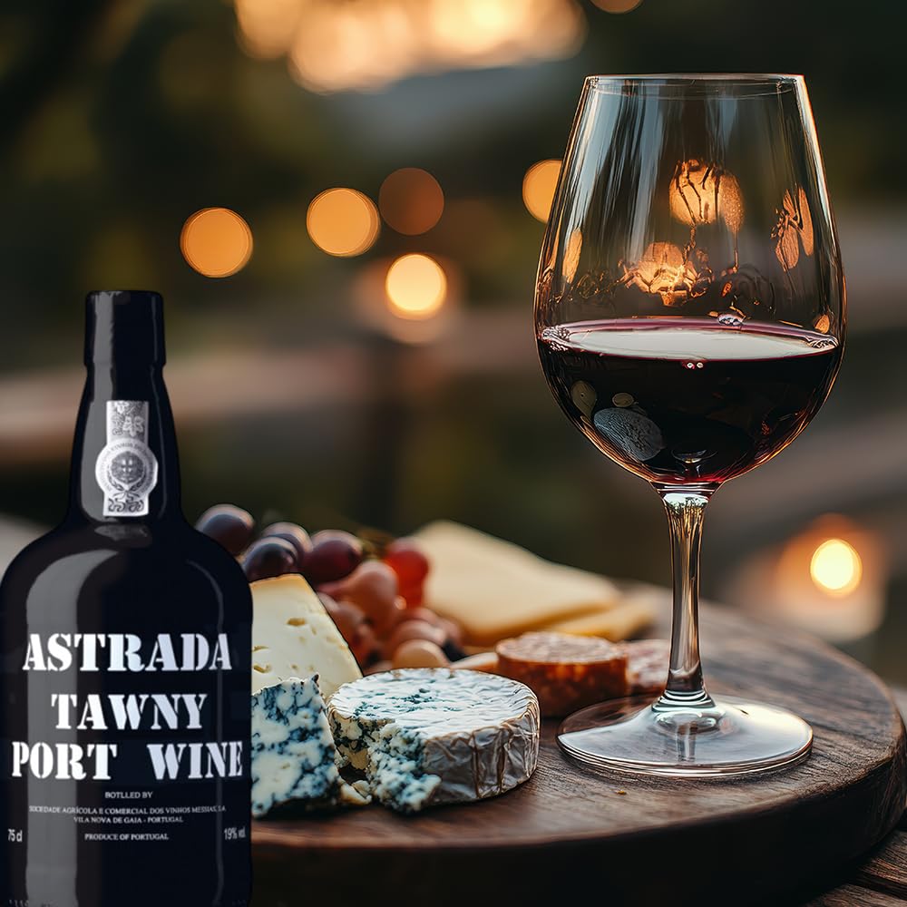 Astrada Tawny Portwein DOP, süß, sorteinreines Weinpaket + VINOX Winecards (6x0,75l)