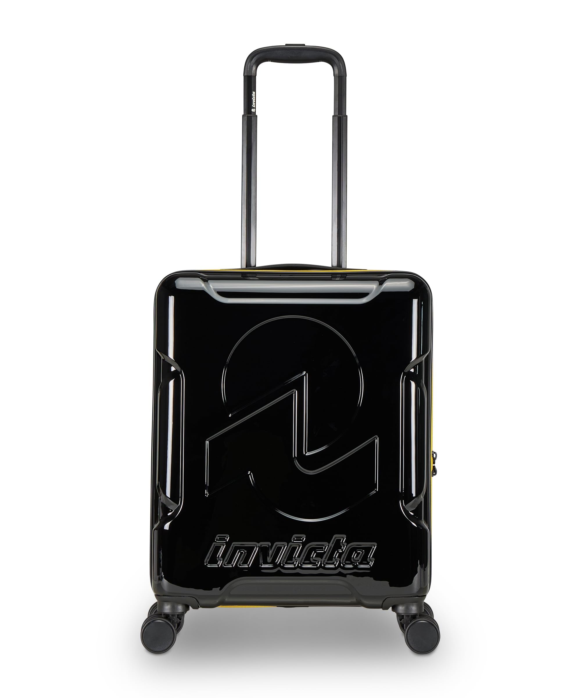 Invicta Trolley Travel - Bagaglio a Mano - Nero - 33 Litri, Rigido da Cabina con 4 Ruote Girevoli