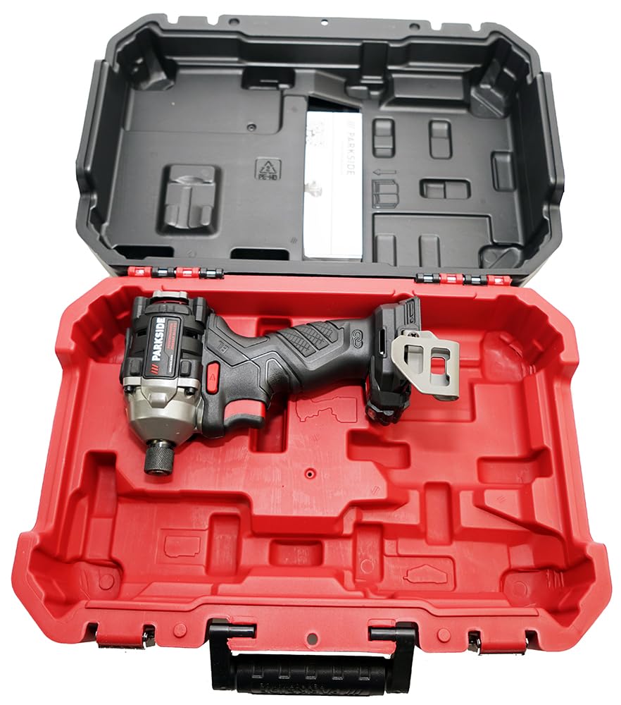 HEADNMORE® Bundle – PARKSIDE PERFORMANCE® 20 V – 1/4" akumulatorowa wkrętarka udarowa PDSSAP 20 + breloczek do kluczy (akumulator 2 x 4 Ah)