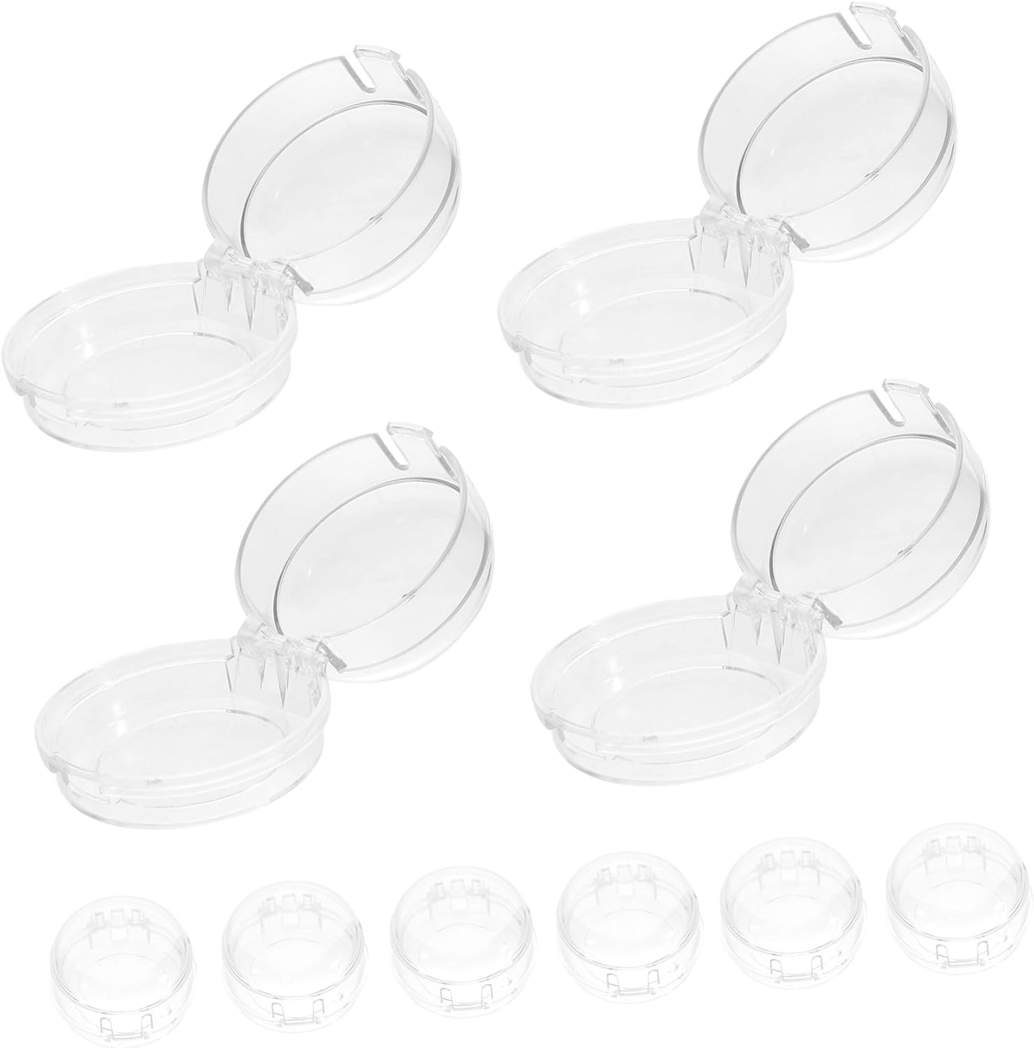 WOONEKY 10pcs Safety Gas Stove Knob Covers Clear Protectors for Preventing Accidents Fits Knobs Easy for Parents Hard for Boys and Girls