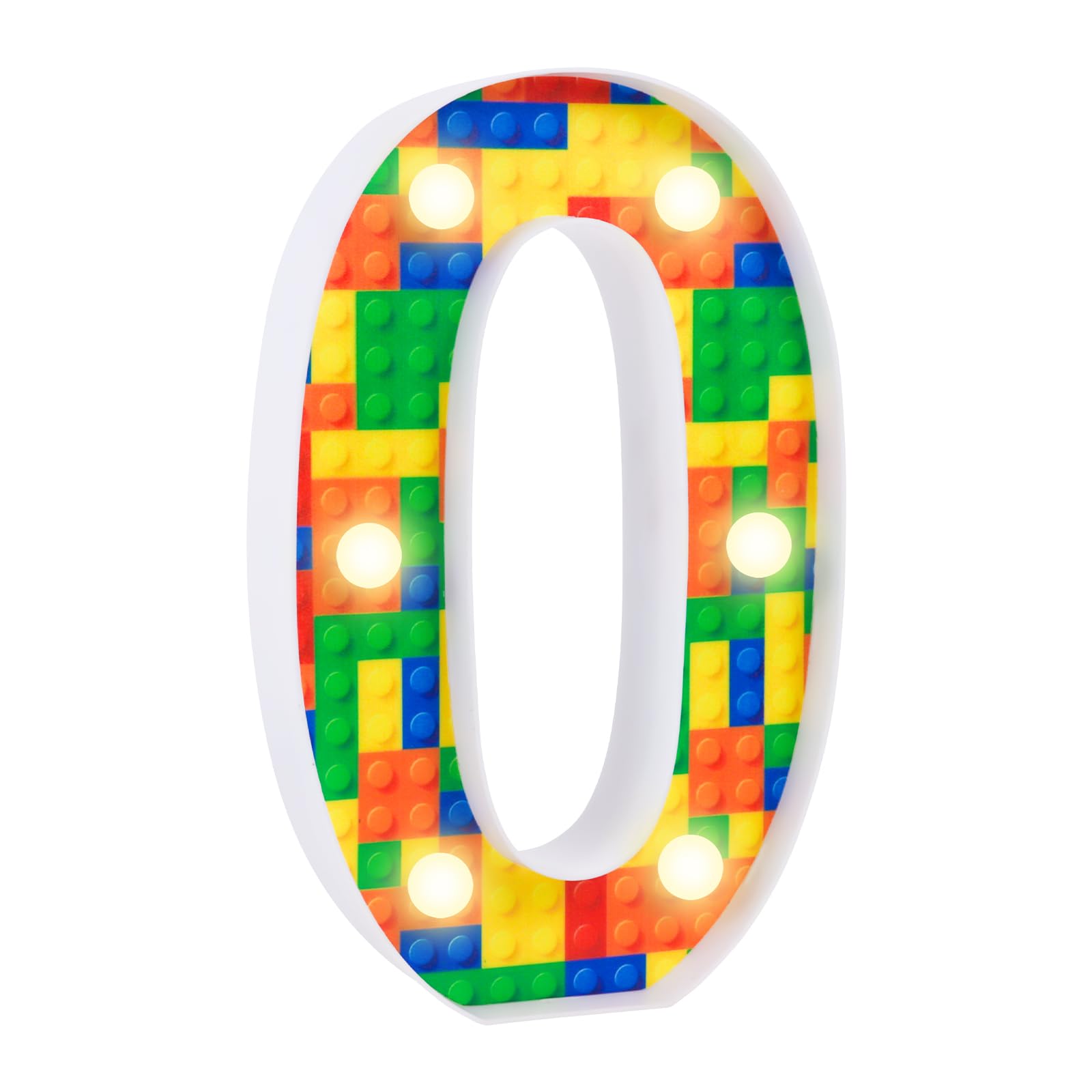 Light up Numbers 0, Decorative Led Number Lights, Birthday Decorations, 8.5inch Lighted Number Sign for Birthday Party Wedding Anniversary Home Wall Decor (number-0)