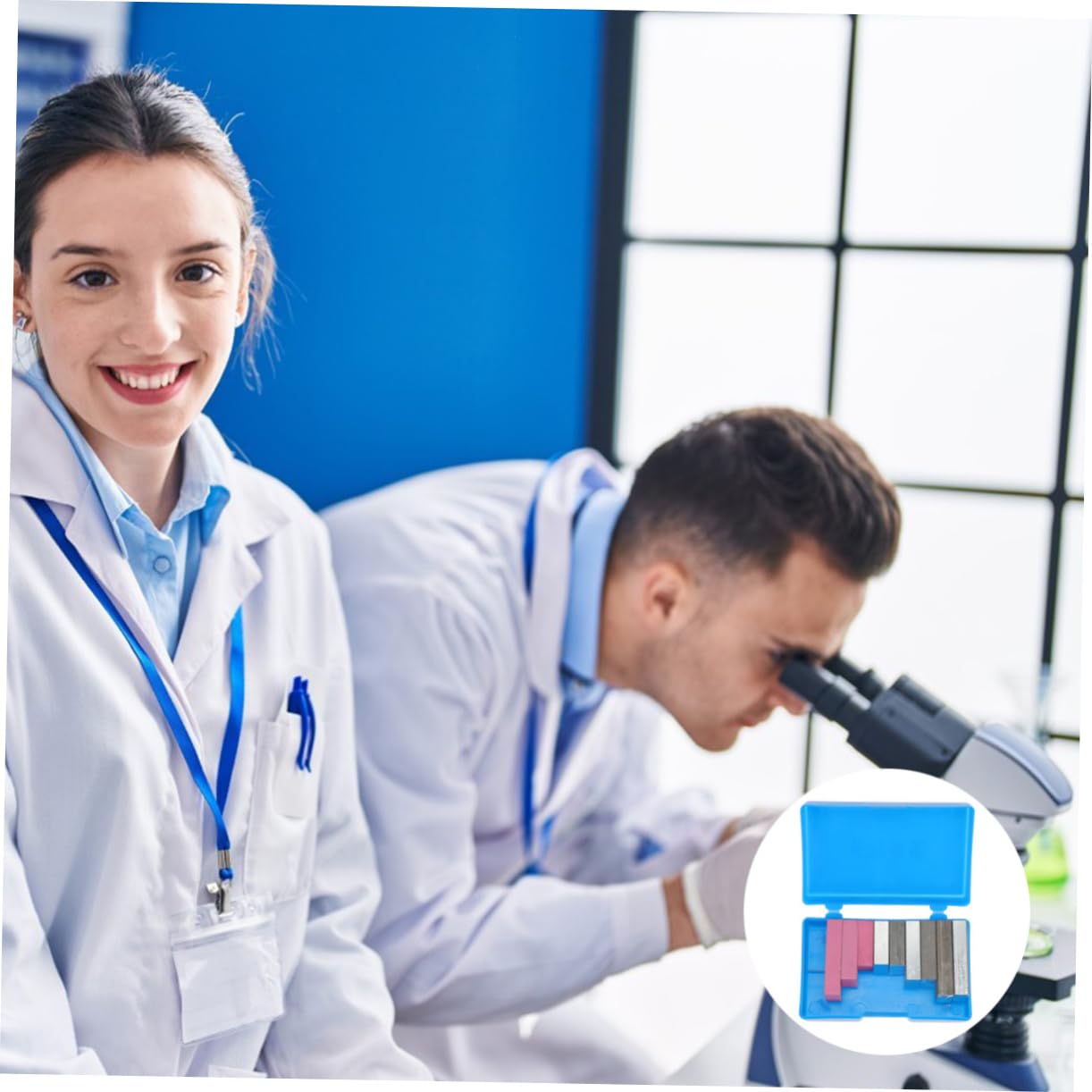 COSMEVIVI Compare Density: 9pcs Aluminum Iron Plastic Blocks Science Experiment Kit Cuboid Density Gauge Random