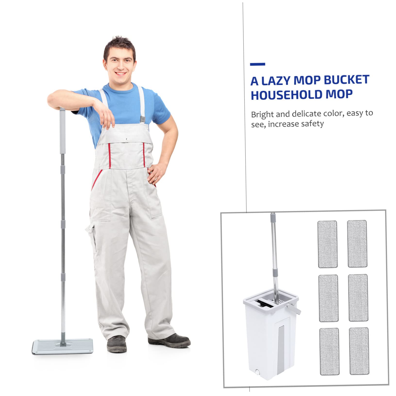 CALLARON Trapeador Lavable De Alta Eficiencia Kit De Cubo para Mop Recambio Accesorios De Limpieza